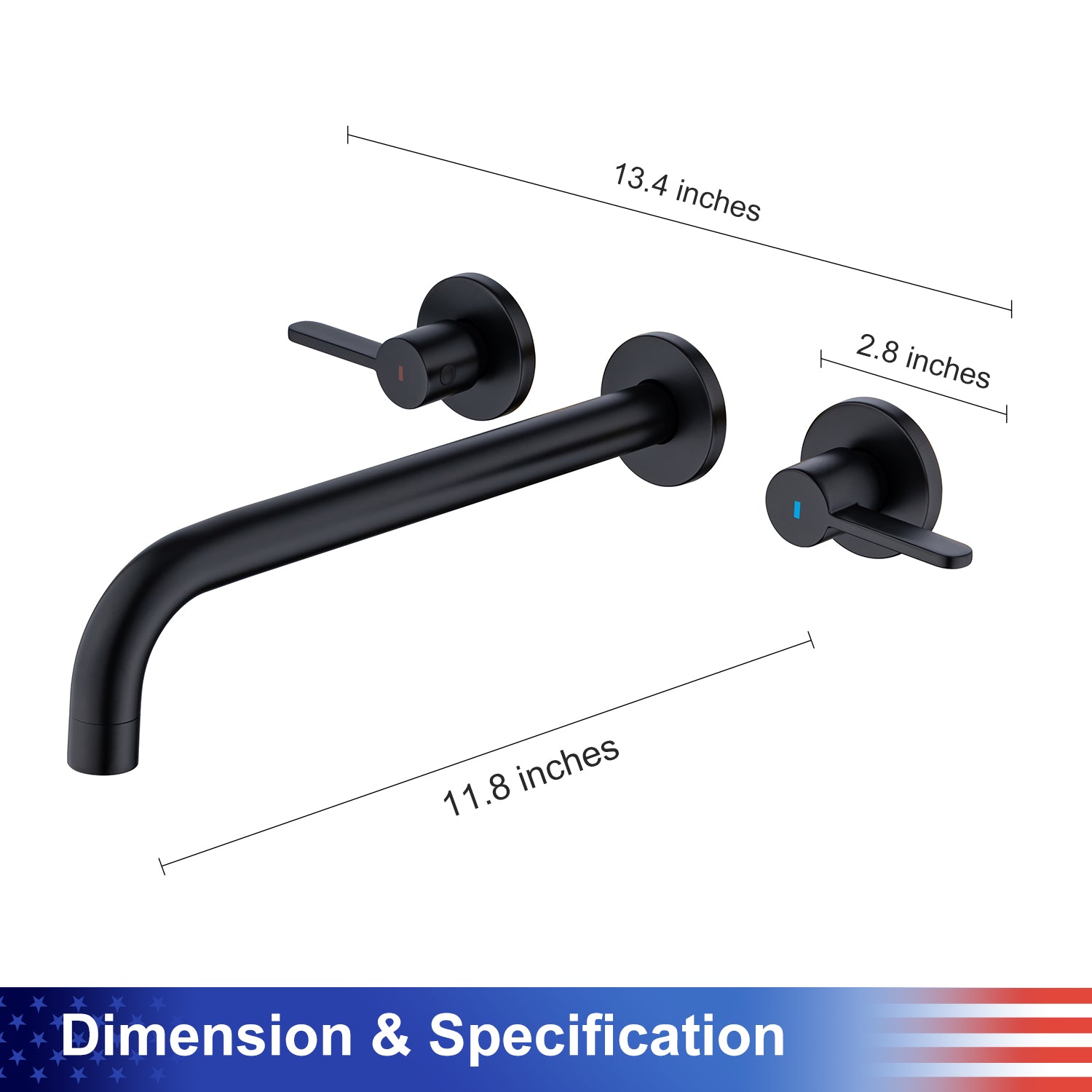 2-Handle Wall-Mount Roman Tub Faucet