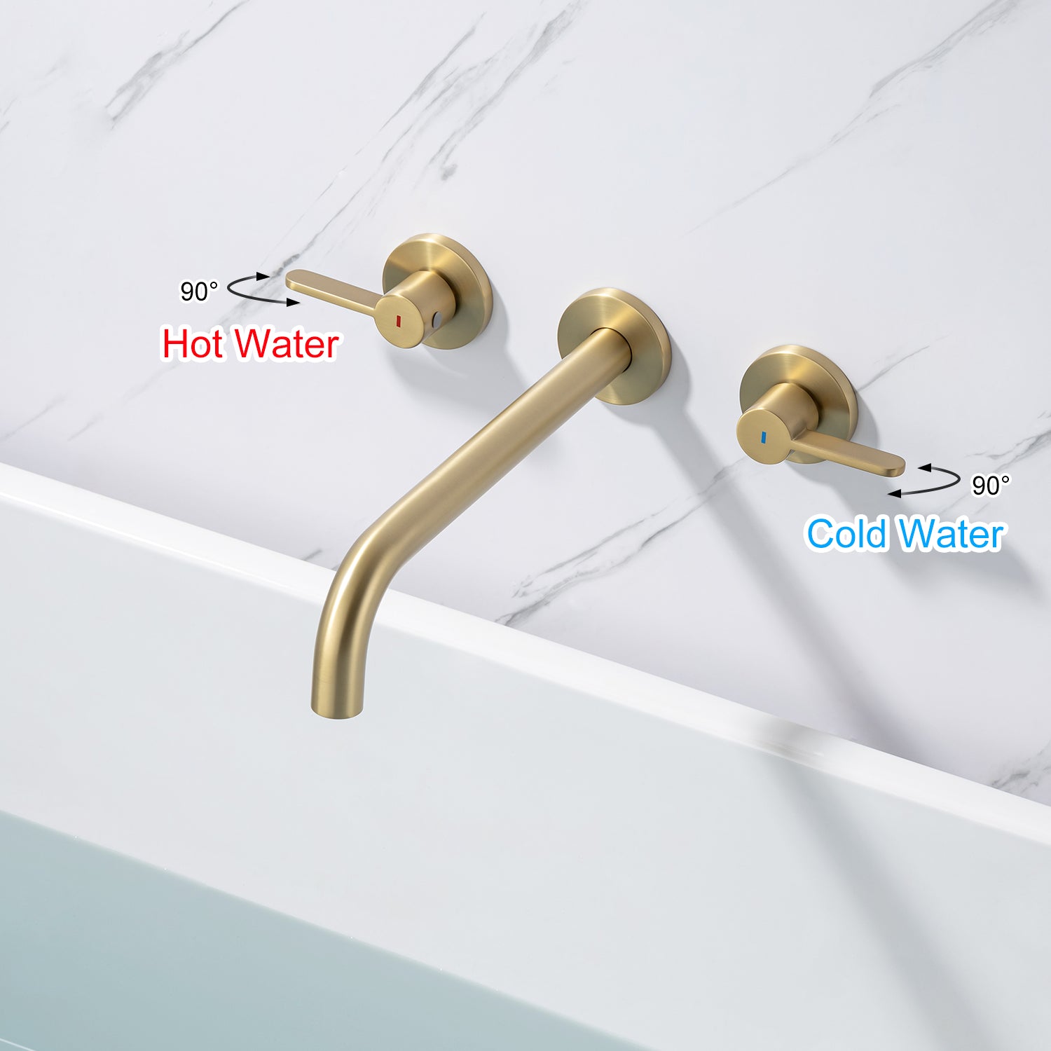 2-Handle Wall-Mount Roman Tub Faucet