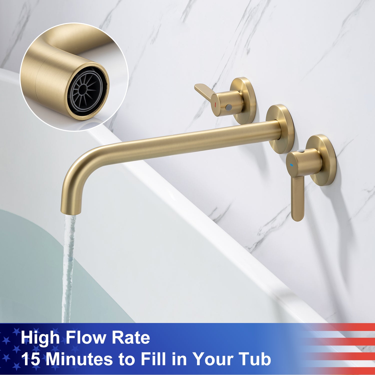 2-Handle Wall-Mount Roman Tub Faucet