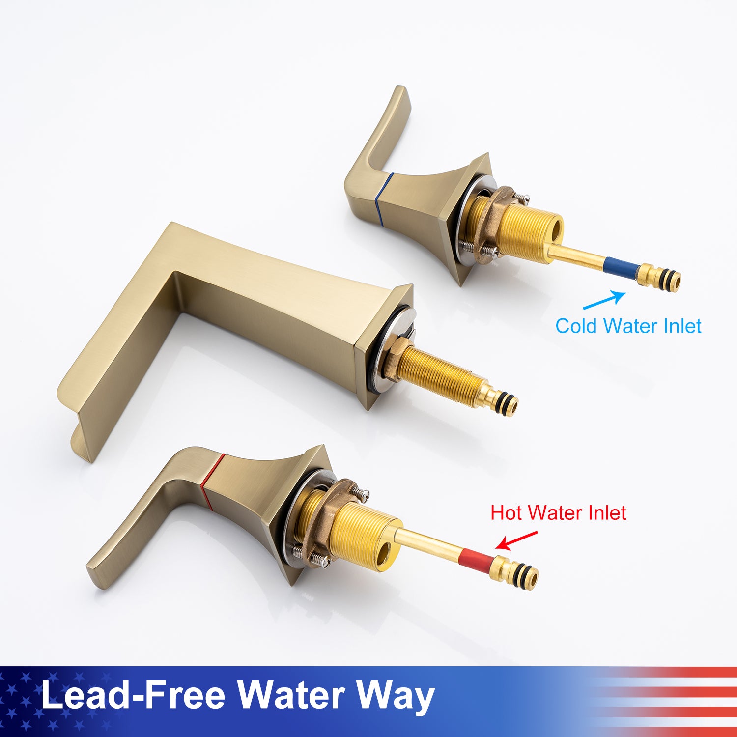 2-Handle Widespread Bathroom Faucet with Drain Assembly (S83002)