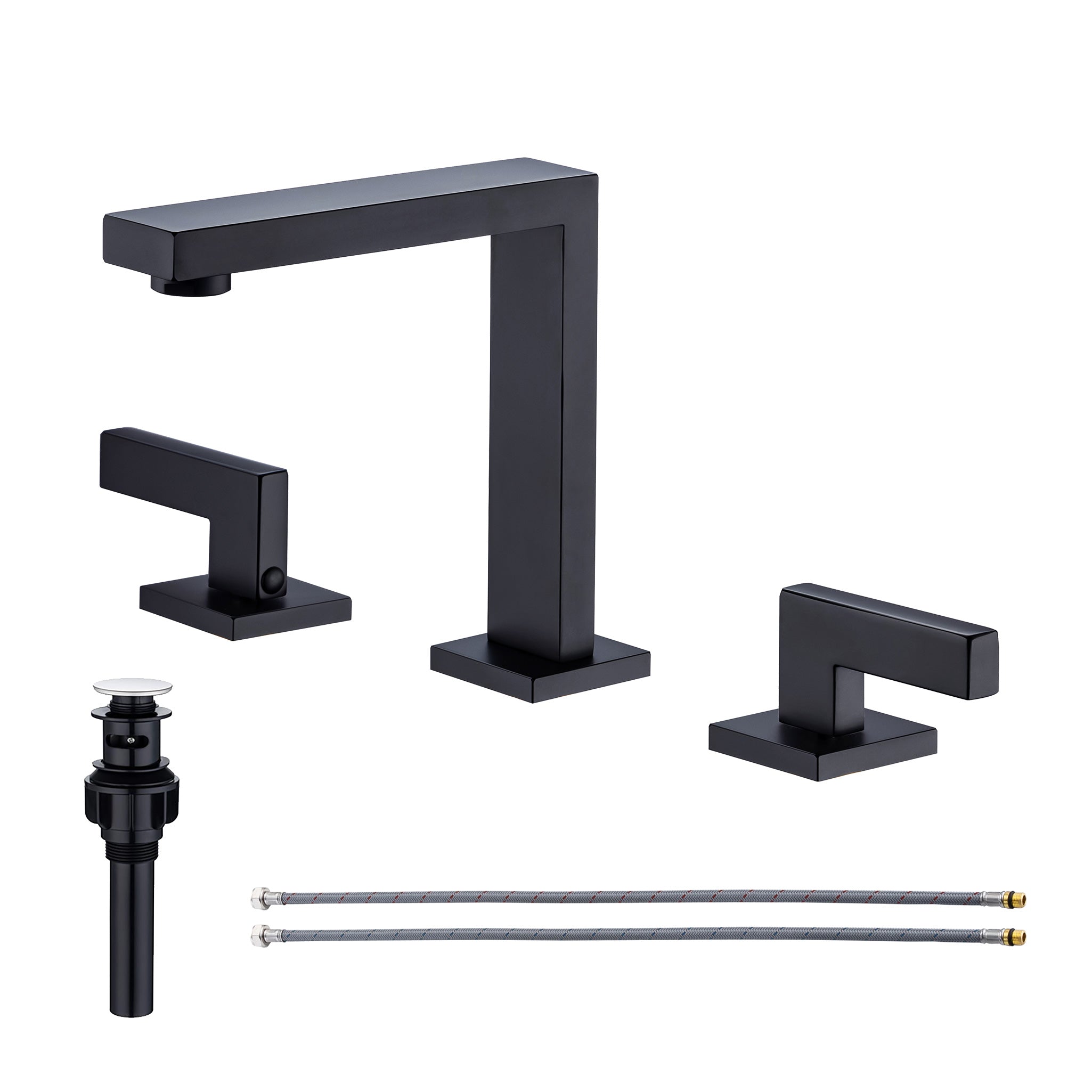 2-Handle Widespread Bathroom Faucet with Drain Assembly (S83006)