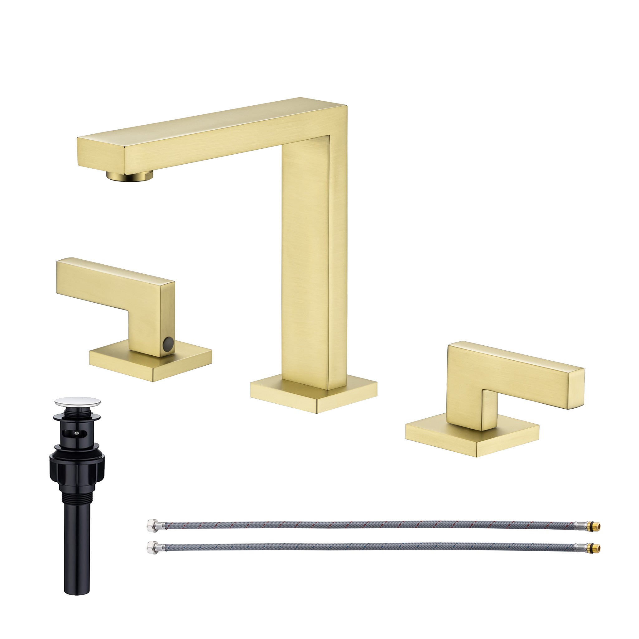 2-Handle Widespread Bathroom Faucet with Drain Assembly (S83006)