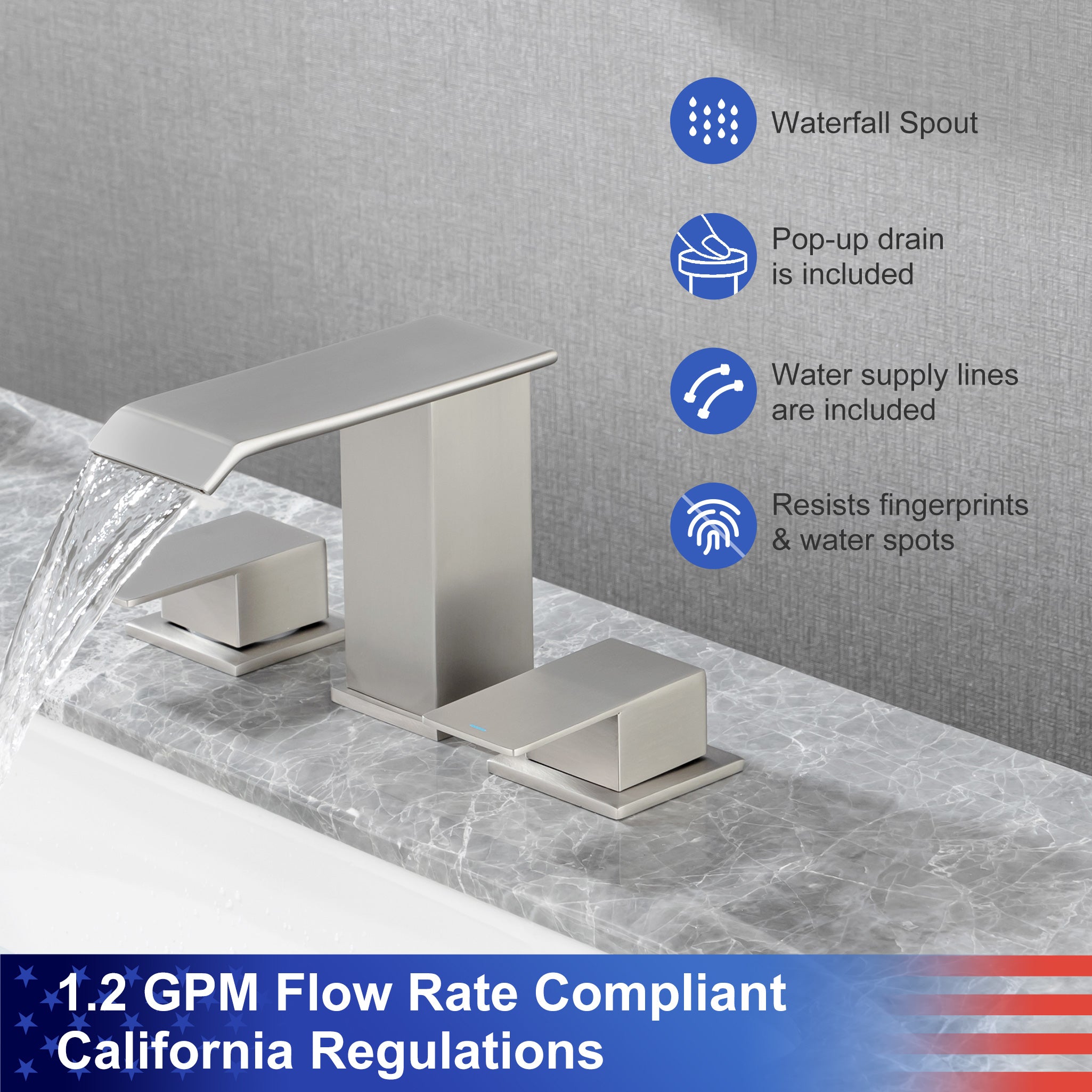 1.2 GPM Flow Rate Compliant California Regulations
