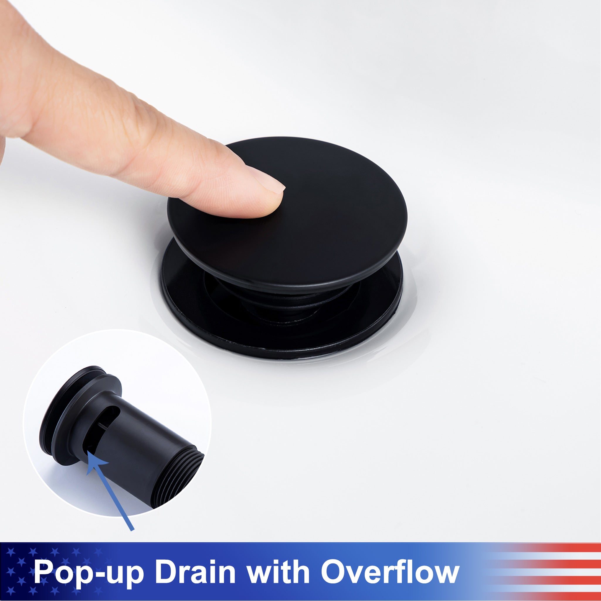 Pop-up Drain with Overflow