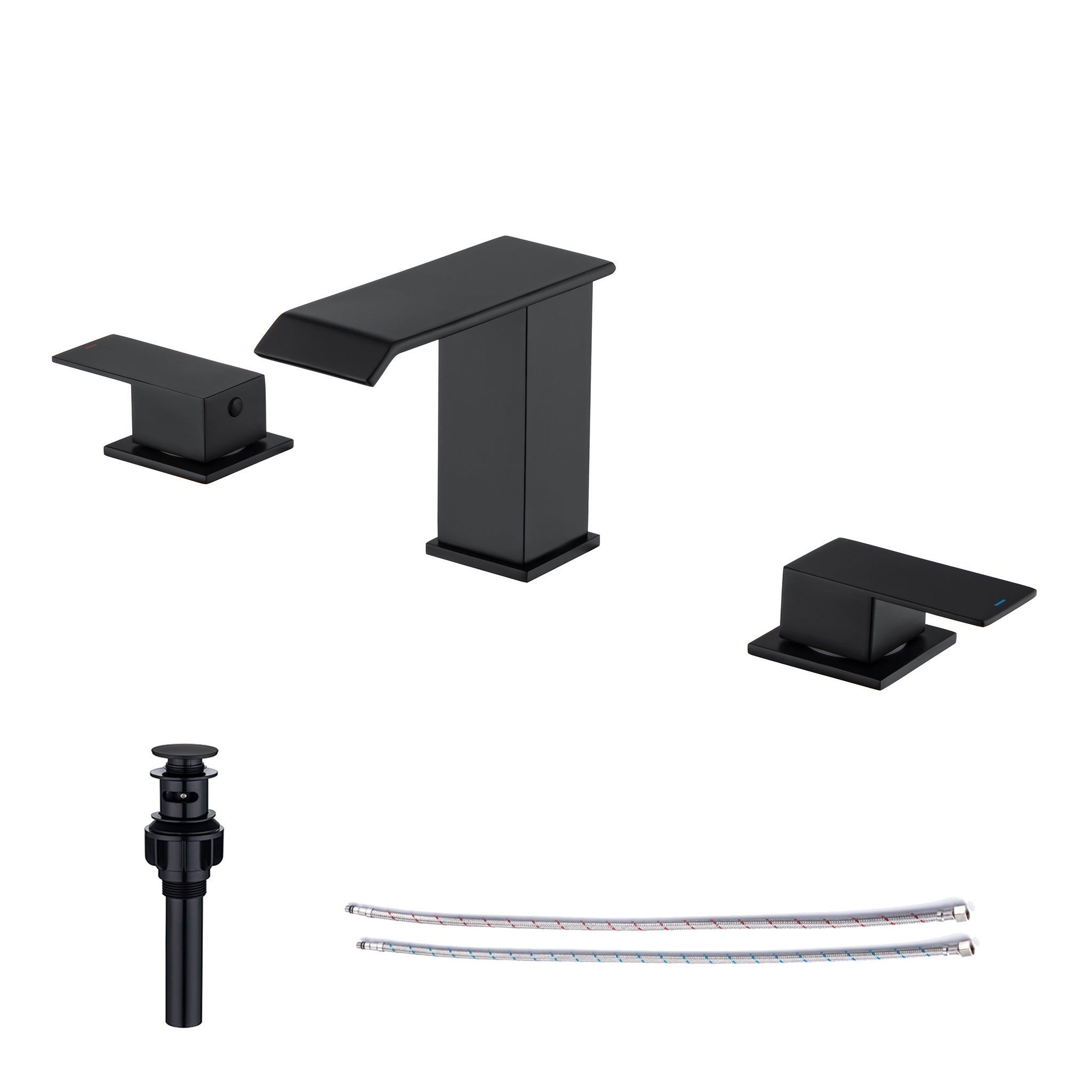 Bathroom Faucet with Drain Assembly RX83017 Black Matte 