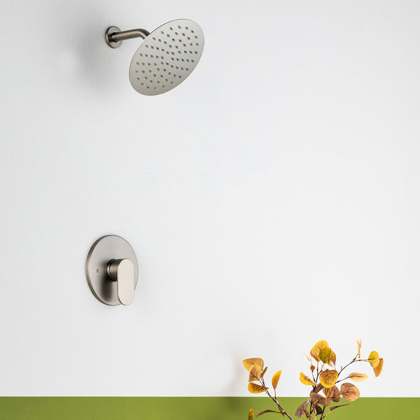 8-inch shower head, dual-direction wall-mounted round shower faucet with pre-installed valve, model RX94101