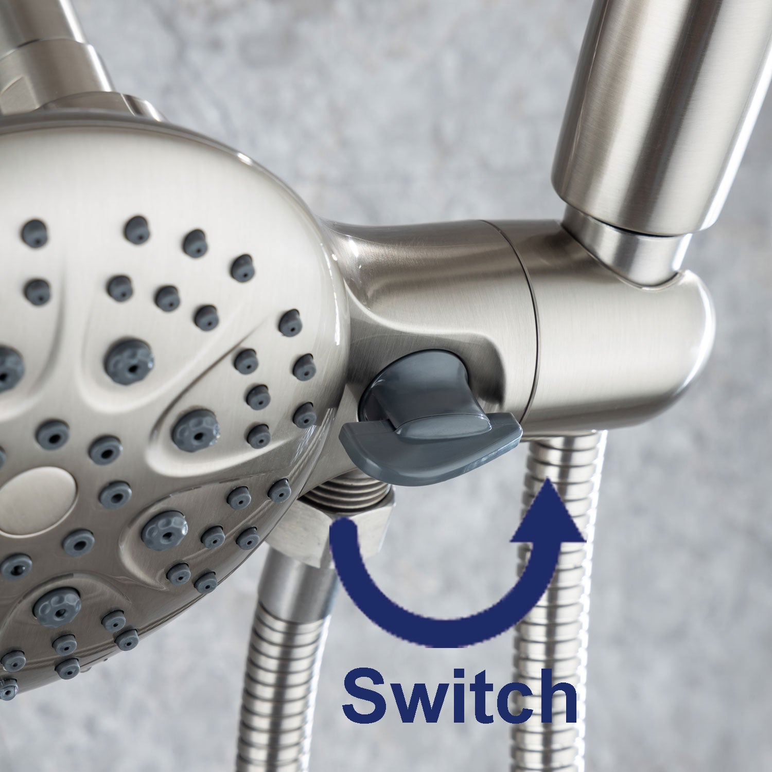 Pommeau de douche multifonction double à effet pluie à 3 voies avec valve brute RX96106