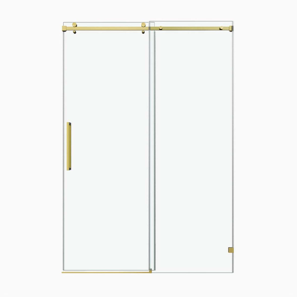 Rainlex Frameless Single-Panel Sliding Shower Door with 3/8" Tempered Glass and Stainless Steel Frame