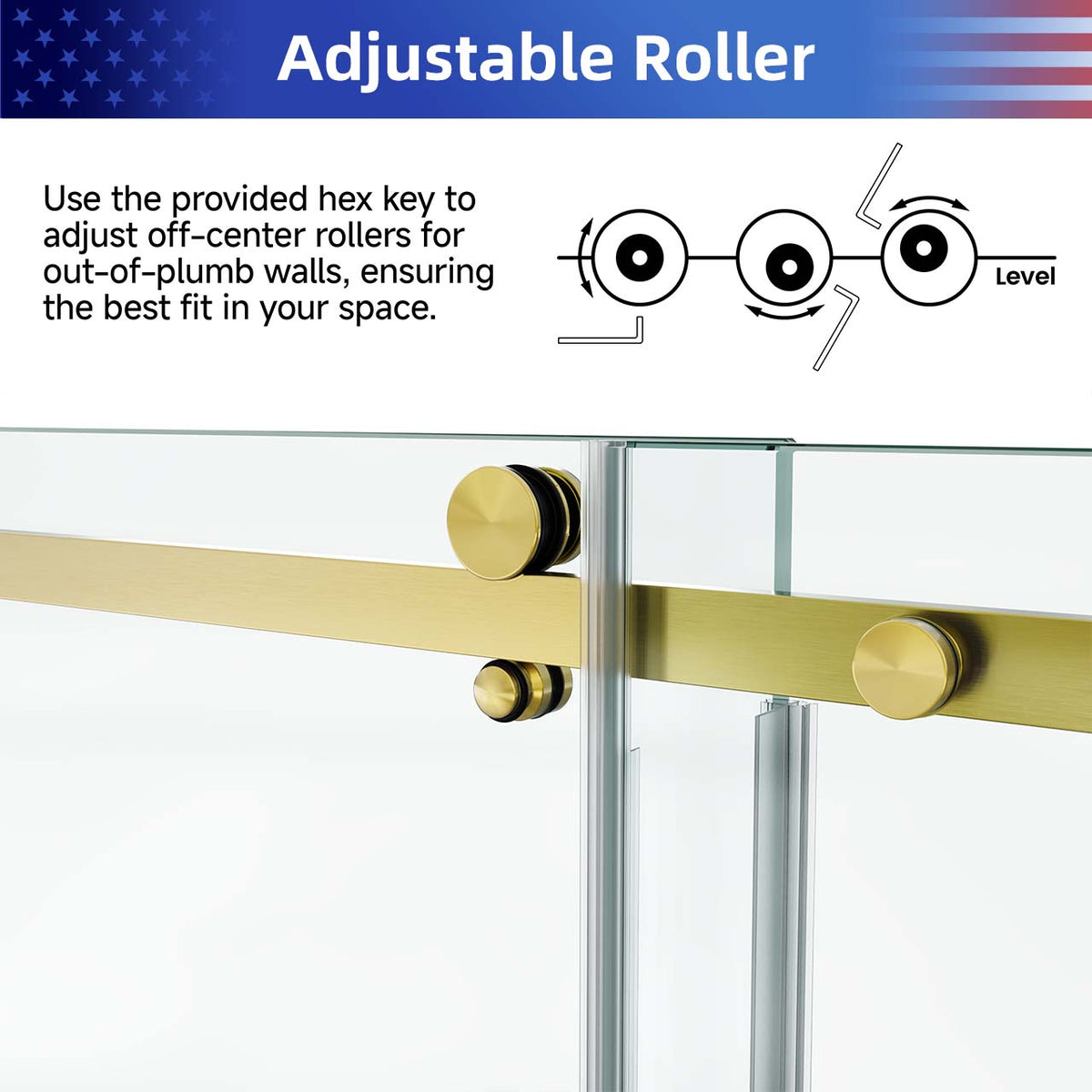 Rainlex Frameless Single-Panel Sliding Shower Door with 3/8" Tempered Glass and Stainless Steel Frame