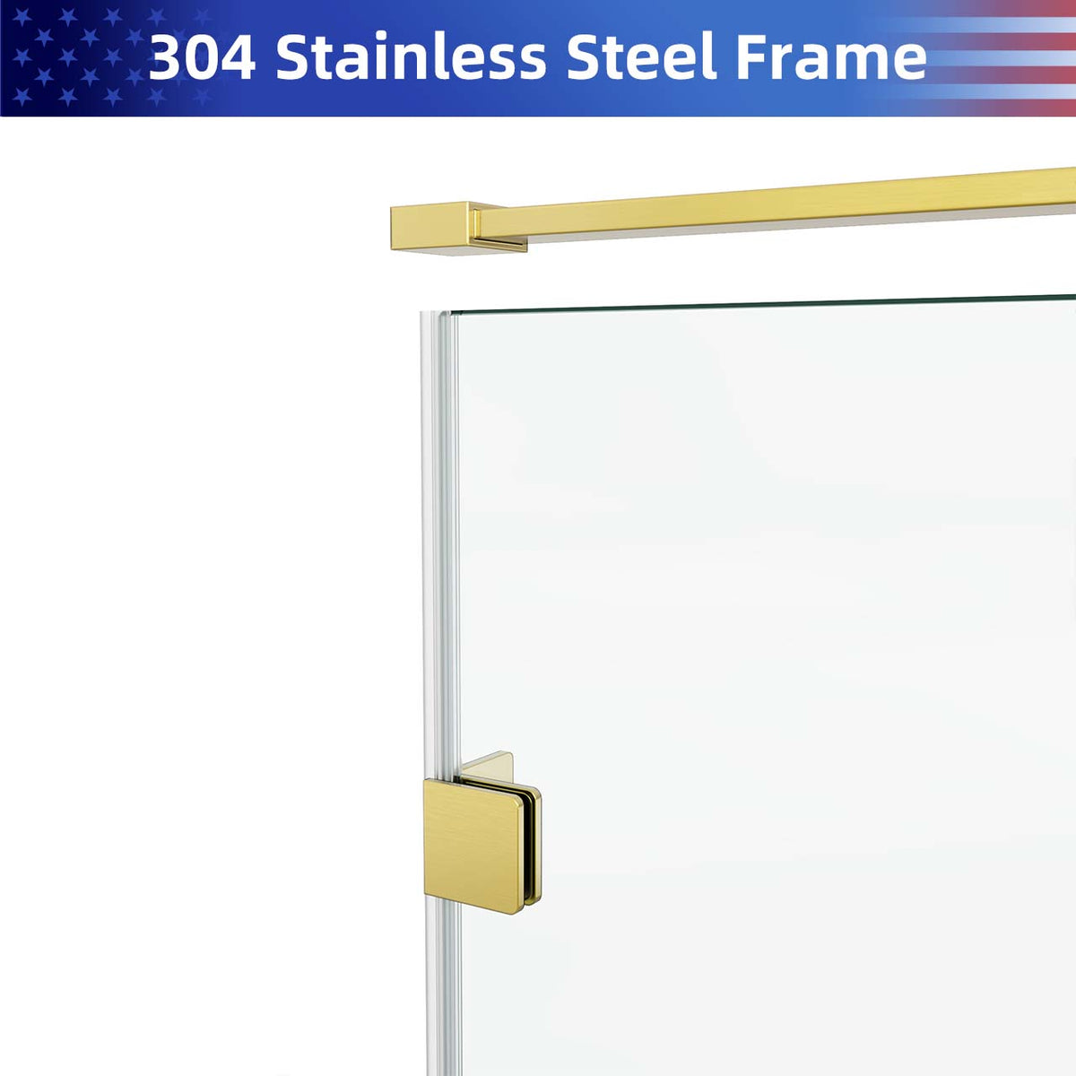 Rainlex Frameless Single-Panel Swing Shower Door with 5/16" Clear Tempered Glass and Safety Film