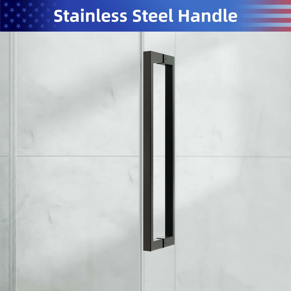 Rainlex Frameless Single-Panel Sliding Shower Door with 3/8" Tempered Glass and Stainless Steel Frame