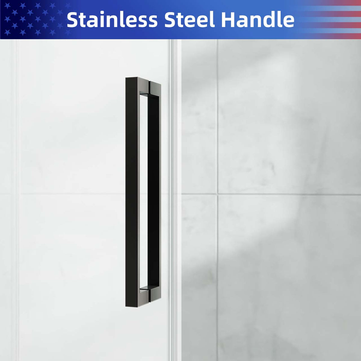 Rainlex Frameless Single-Panel Swing Shower Door with 5/16" Clear Tempered Glass and Safety Film