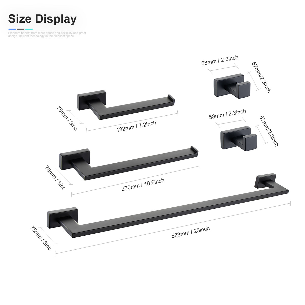 RAINLEX 5-Piece Bathroom Hardware Set (S3700)