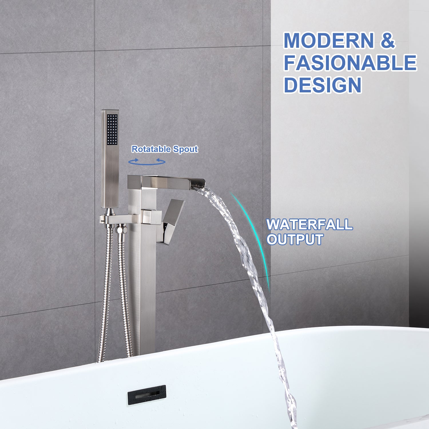 Modern Floor Mounted Faucet