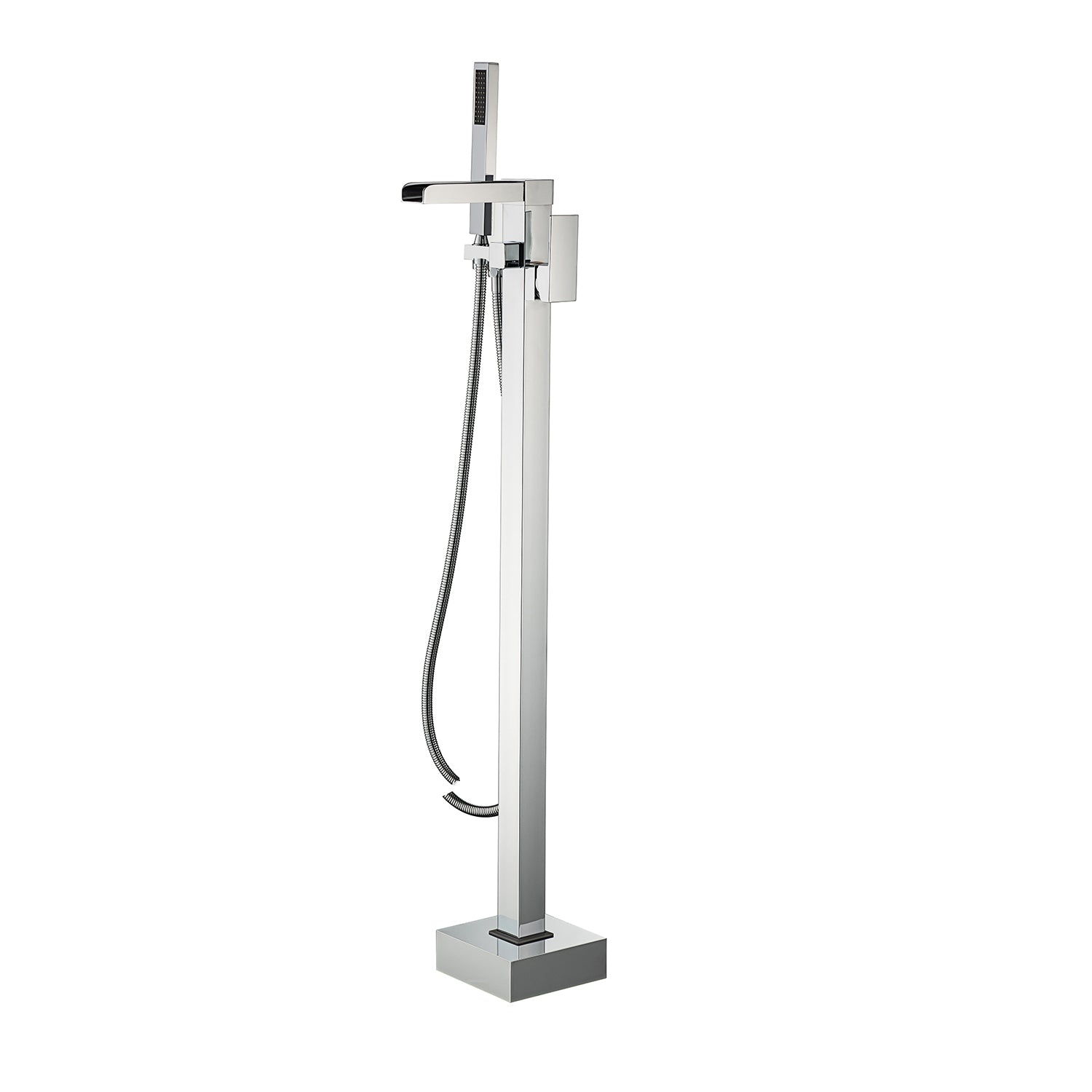 Single-Handle Floor-Mount Freestanding Tub Filler with Handheld Shower (S8002)