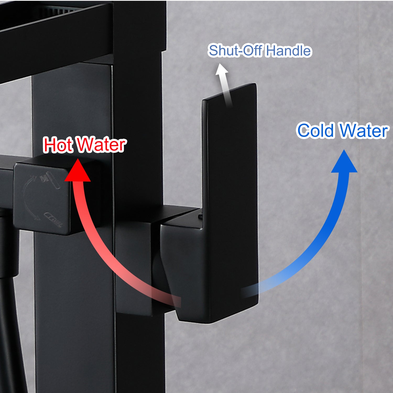 Single-Handle Floor-Mount Freestanding Tub Filler with Handheld Shower (S8002)