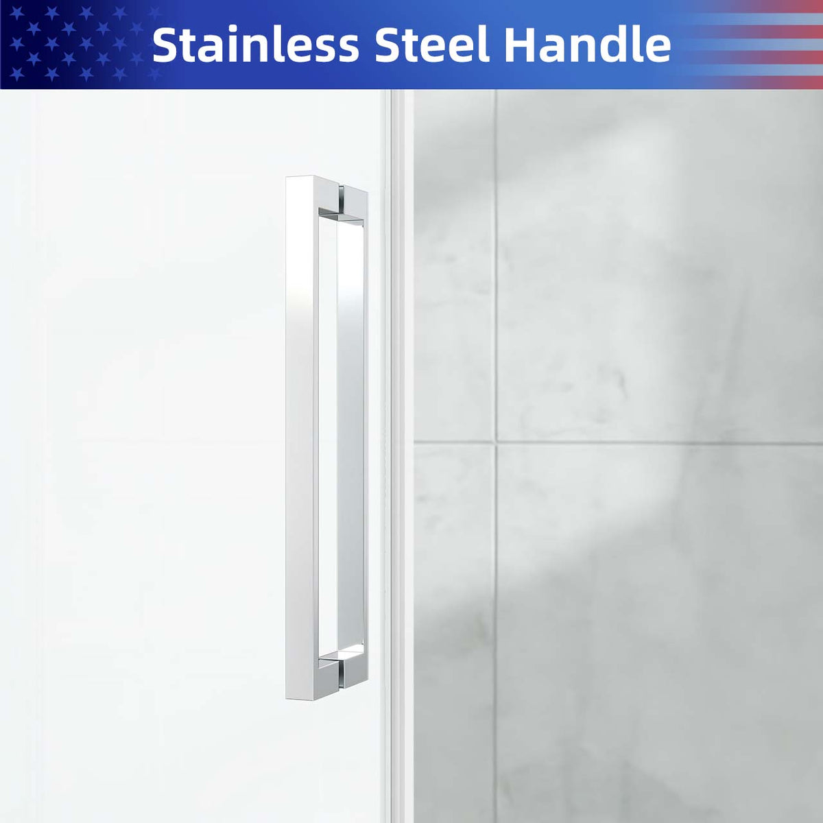 Rainlex Frameless Single-Panel Swing Shower Door with 5/16" Clear Tempered Glass and Safety Film