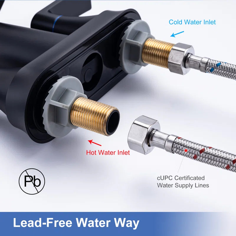 Centerset 2-Handle Faucet Water Way