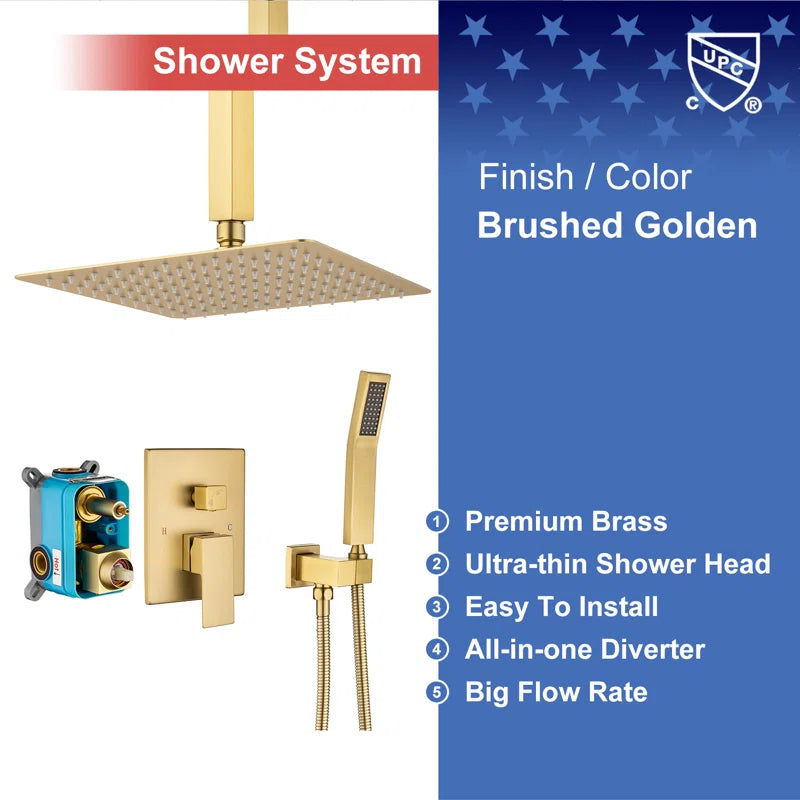 Golden Color Shower System