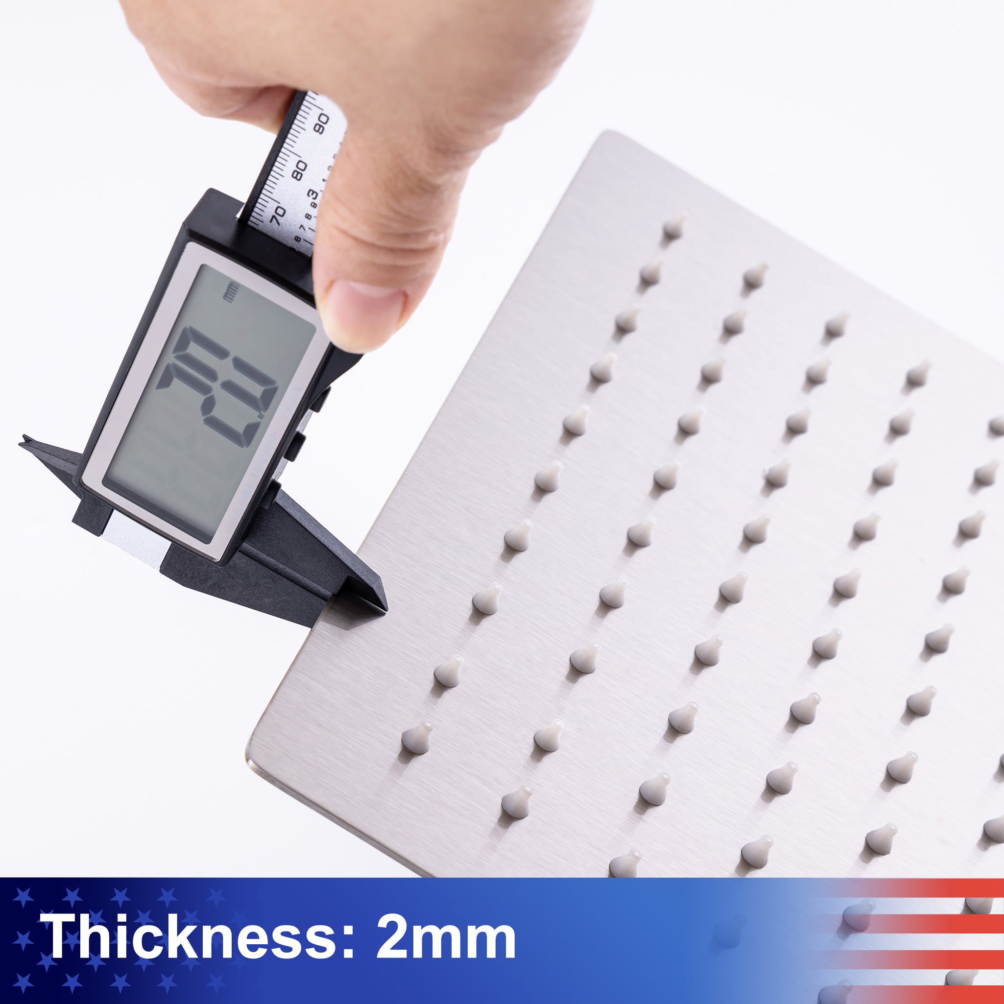 Thickness Of Square rainfall shower head