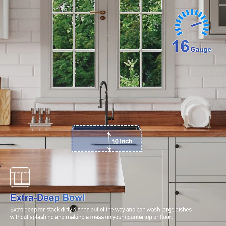 22'' L Drop-In Single Bowl Stainless Steel Kitchen Sink