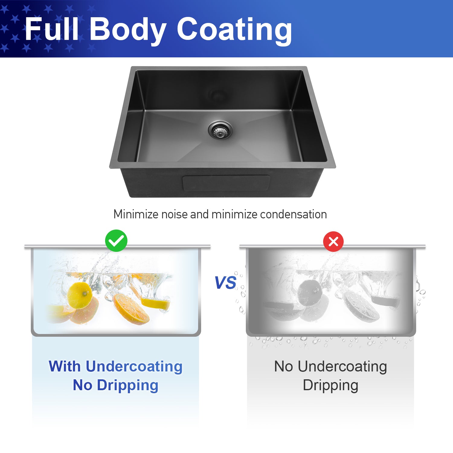 30" x 21"Undermount Kitchen Sink 16 Gauge Stainless Steel Single Bowl Kitchen Sink Gunmetal Black