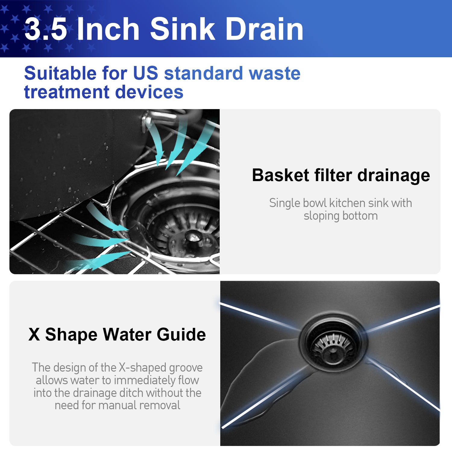 30 inch Farmhouse Kitchen Sink, 16 Guage Stainless Steel Single Bowl Sink