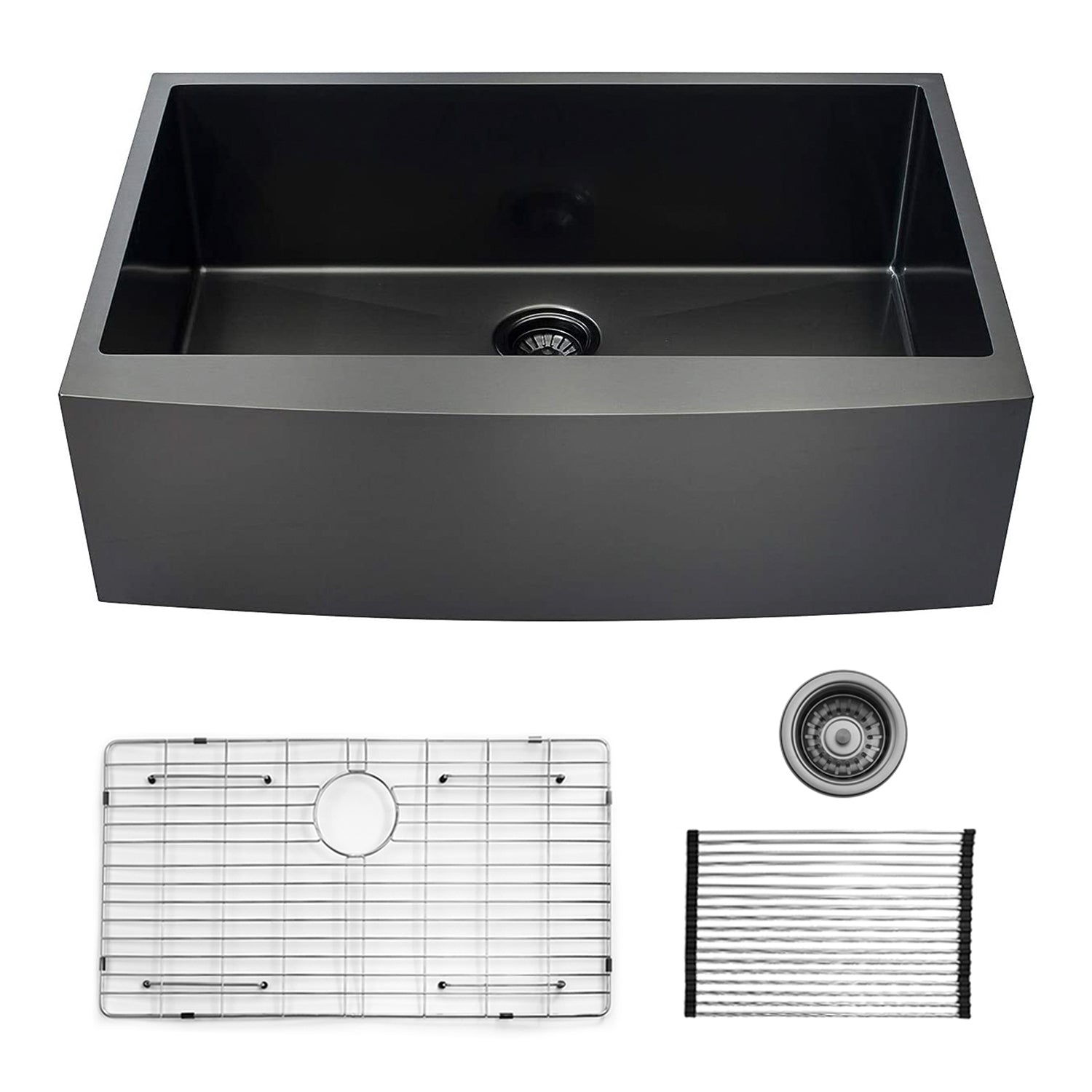 30 inch Farmhouse Kitchen Sink, 16 Guage Stainless Steel Single Bowl Sink