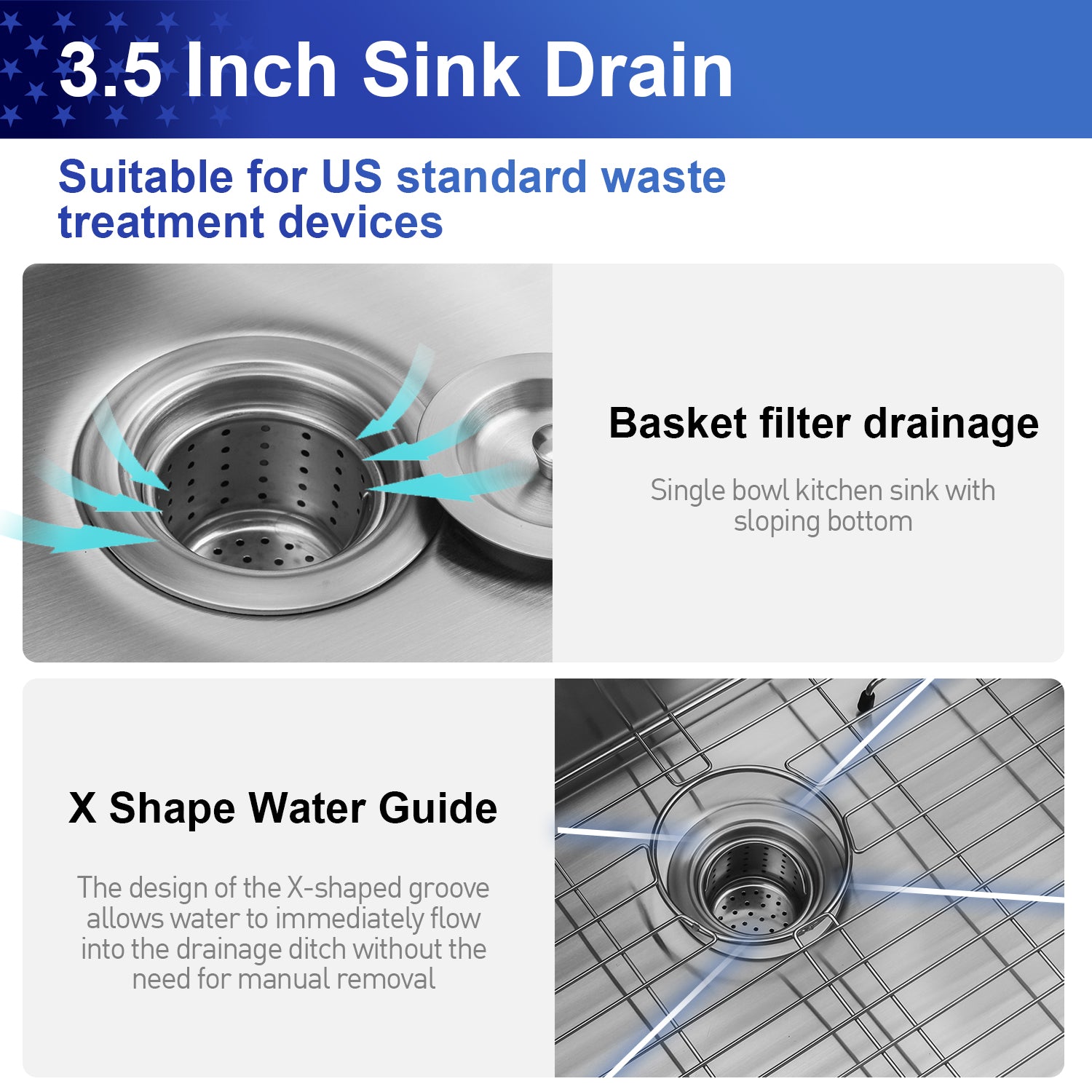 32 x 18 inch Undermount Workstation Sink, Stainless Steel Single Bowl Kitchen Sink 18 Gauge