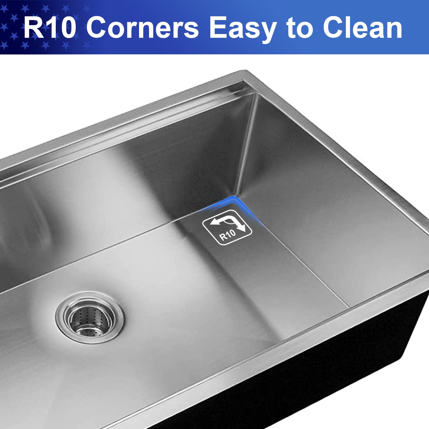 32x19 Inch Kitchen Sink  Stainless Steel Single Blow Workstation Underment Kitchen Sink 18 Gauge