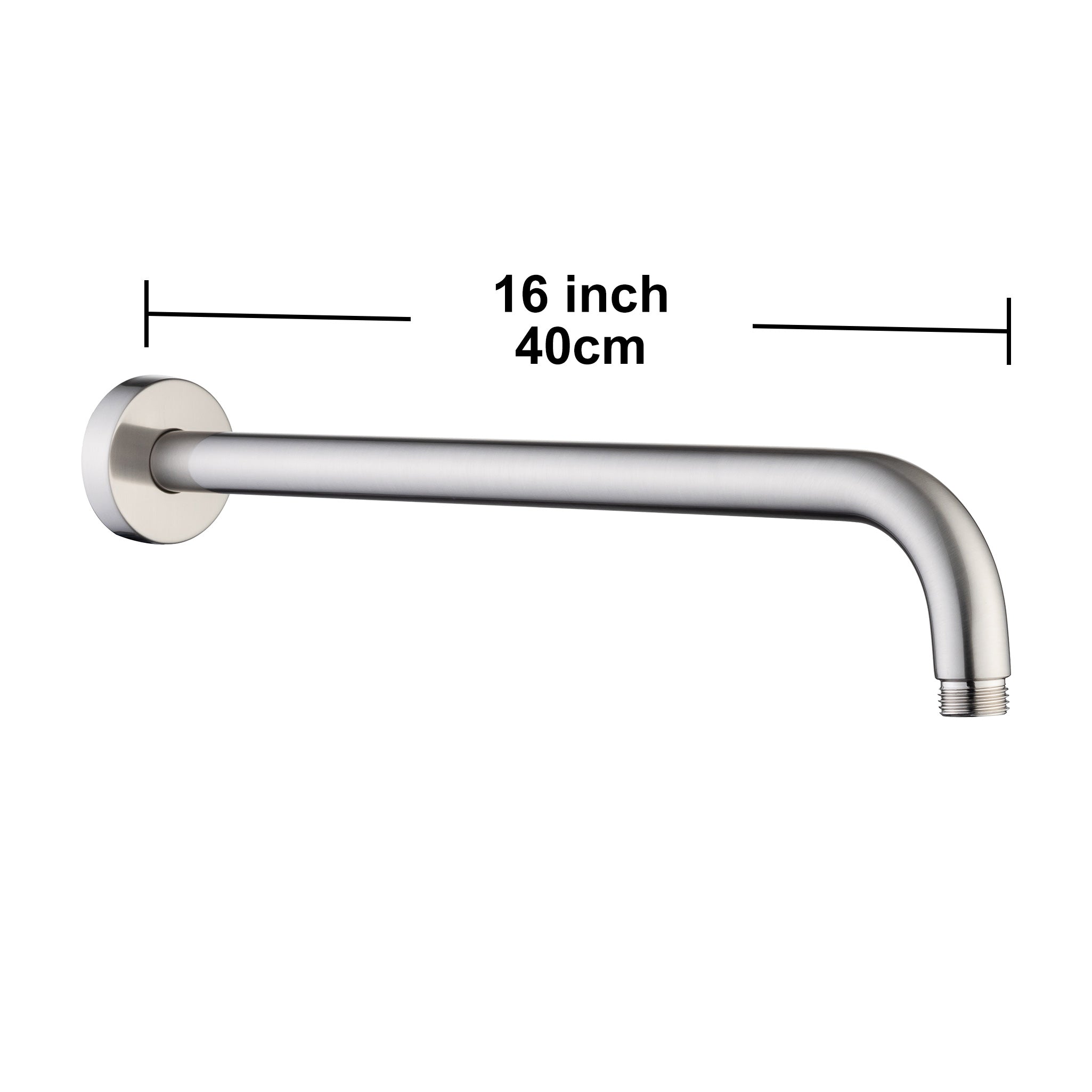 16'' Round Wall Mount Shower Arm With Flange L2-16