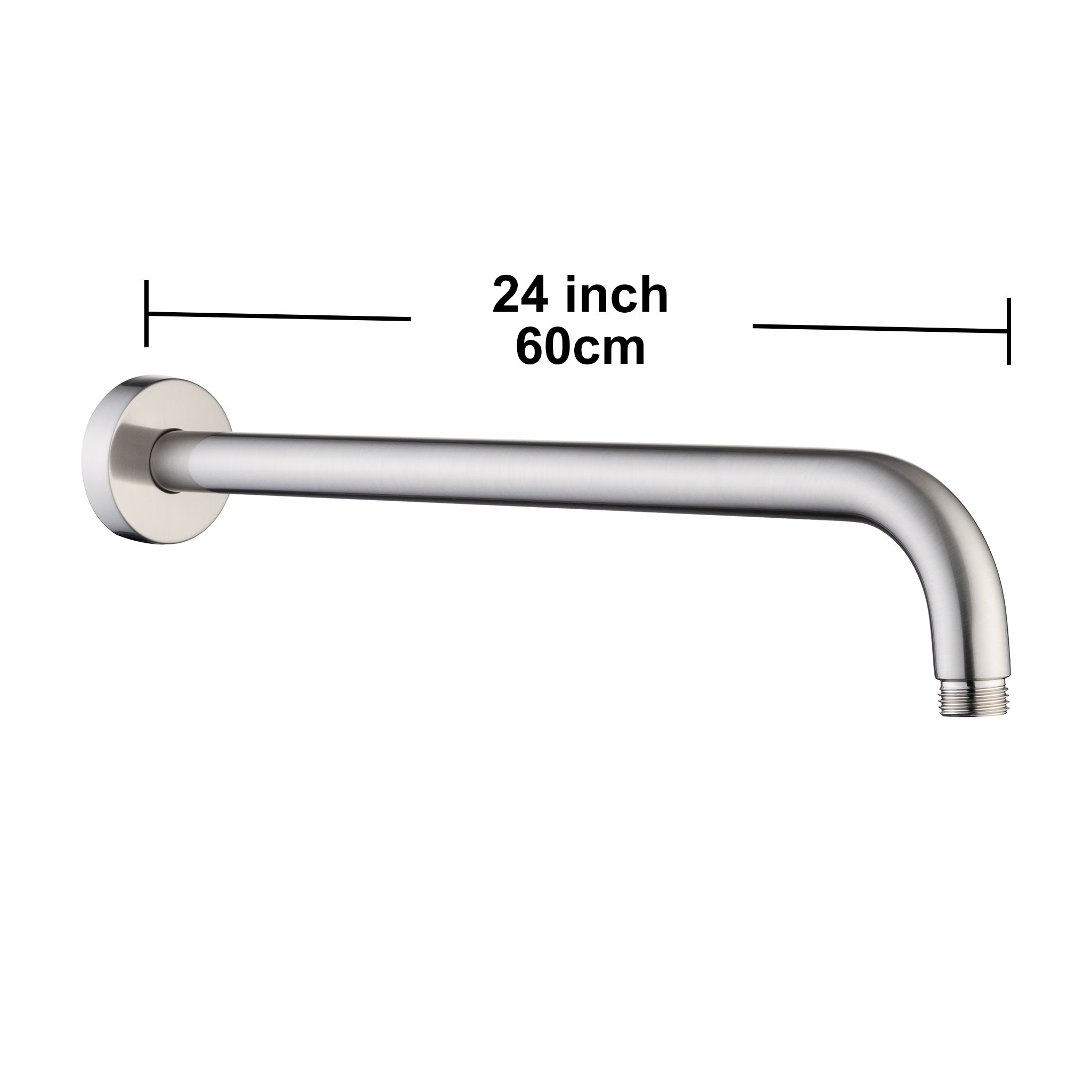 24'' Round Wall Mount Shower Arm With Flange L2-24