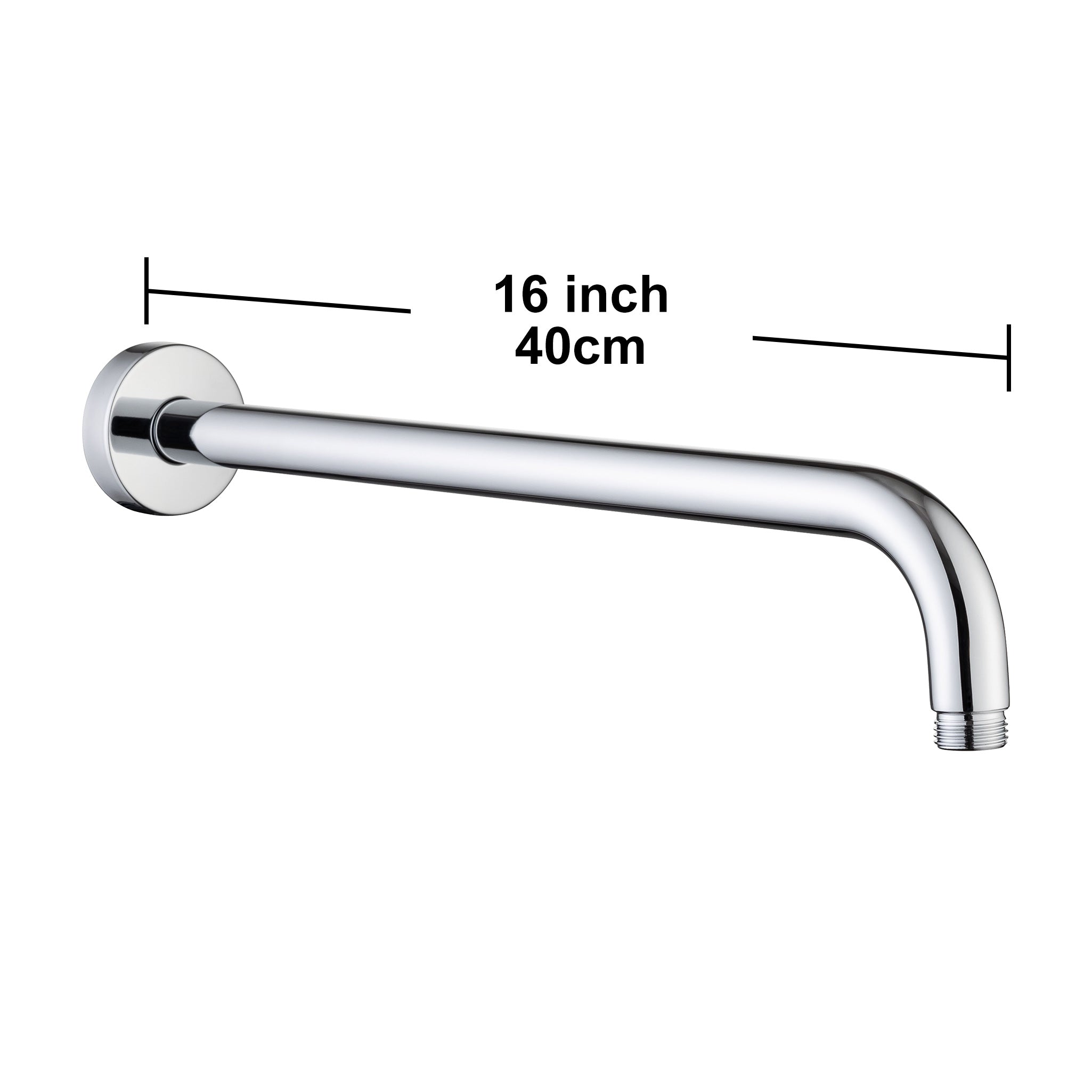 16'' Round Wall Mount Shower Arm With Flange L2-16