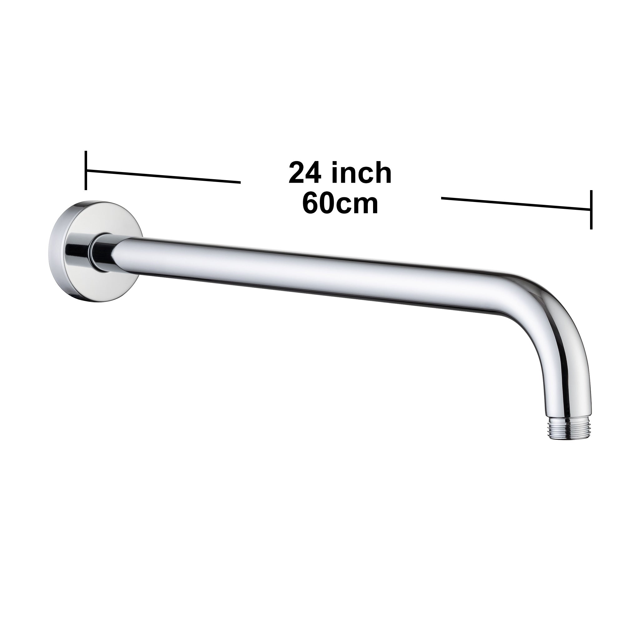 24'' Round Wall Mount Shower Arm With Flange L2-24