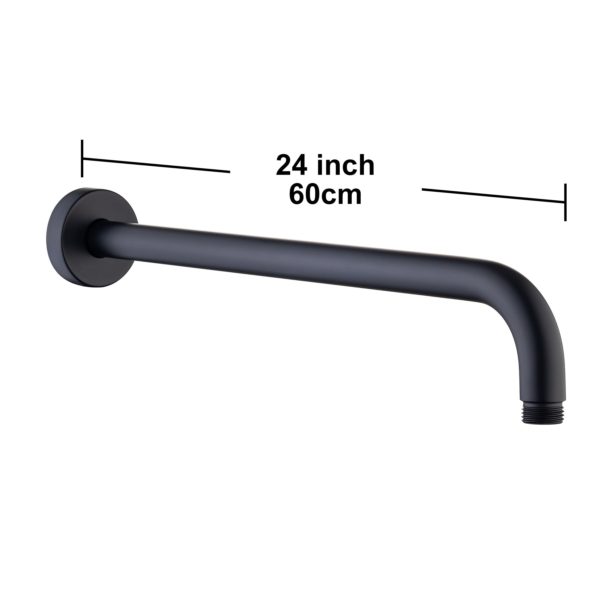 24'' Round Wall Mount Shower Arm With Flange L2-24