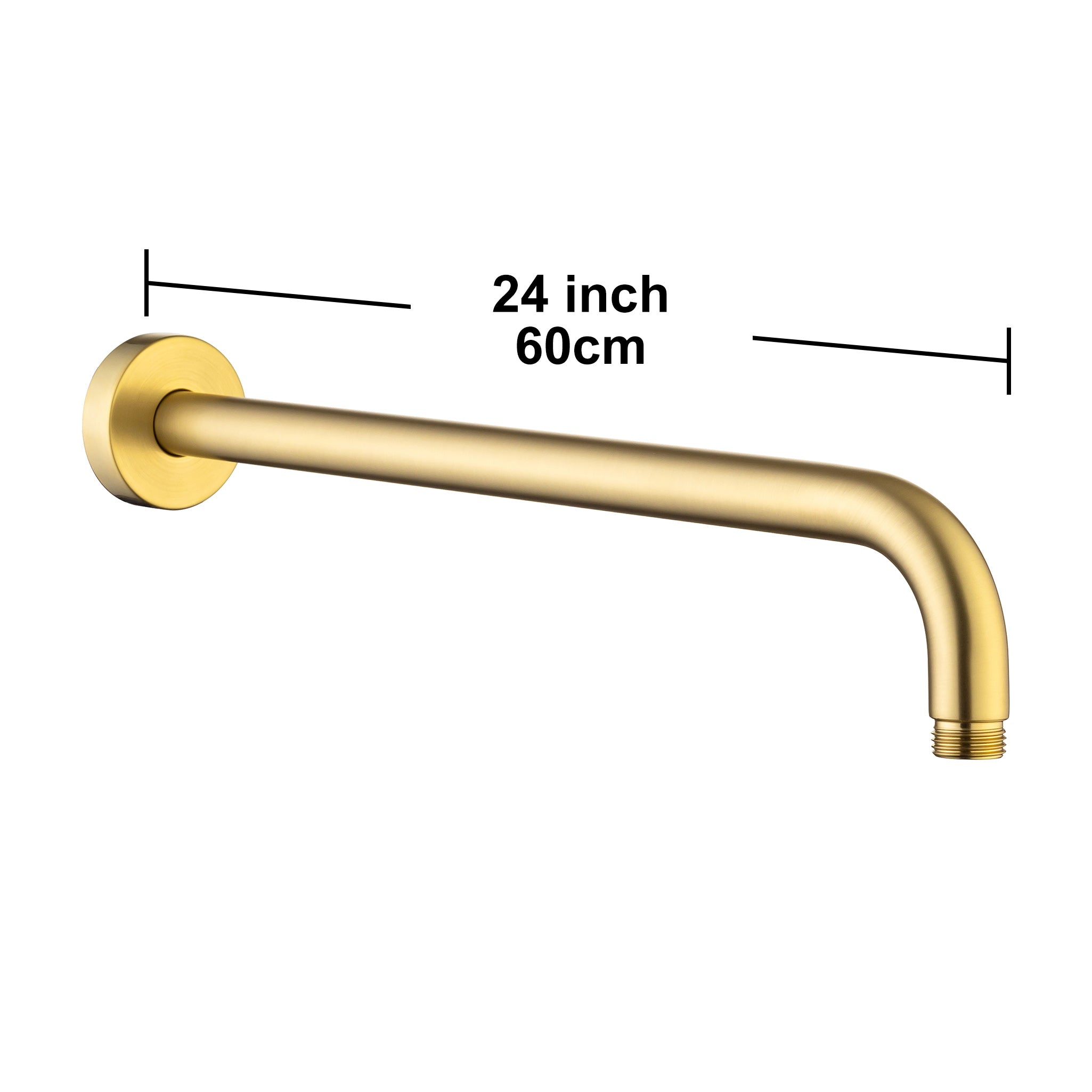 24'' Round Wall Mount Shower Arm With Flange L2-24