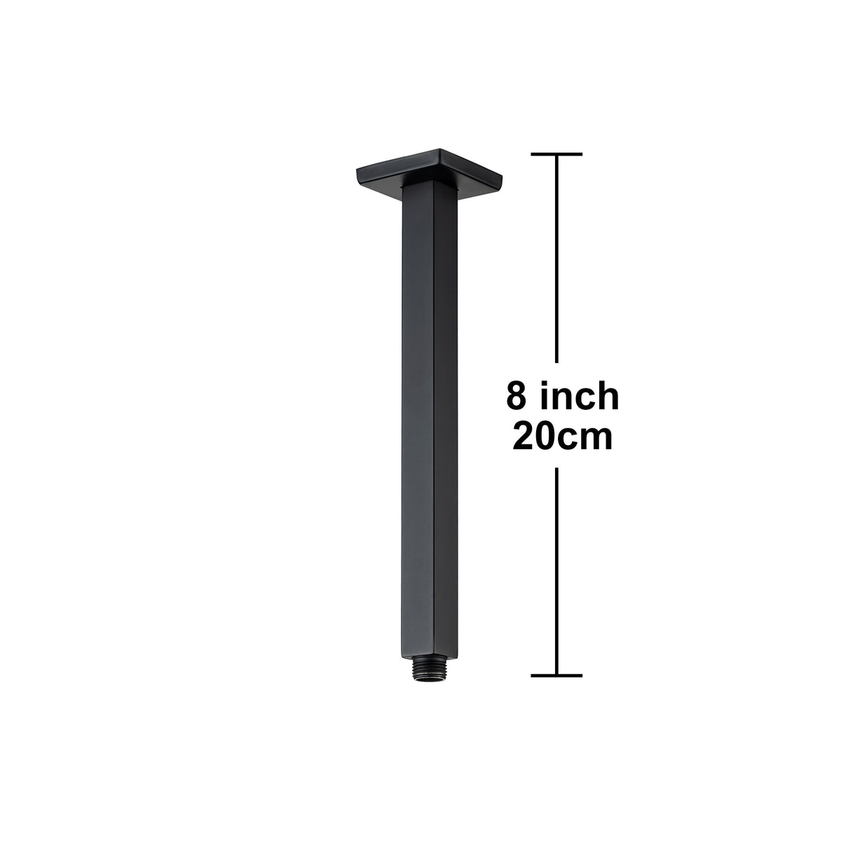 RAINLEX 8 in. Square Ceiling-Mount Shower Arm with Flange