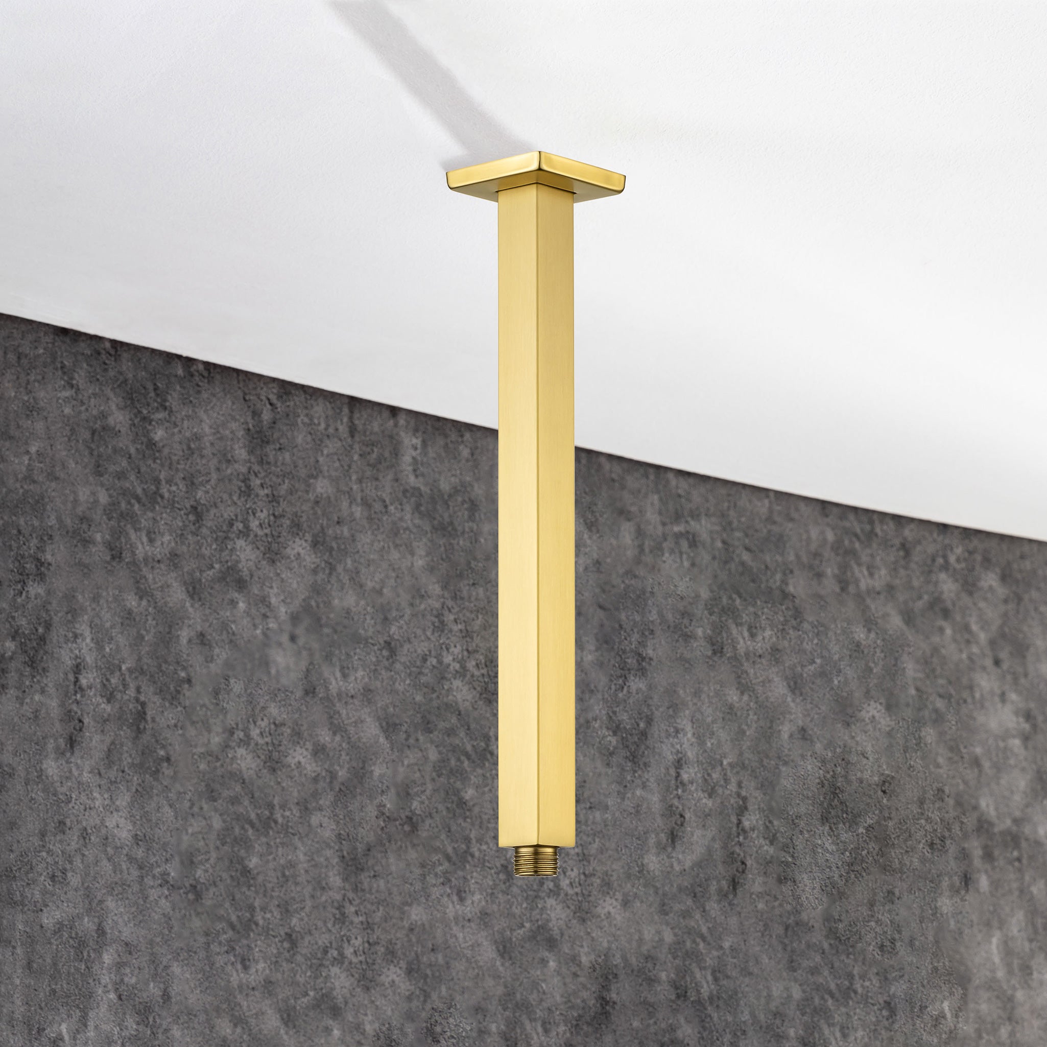 12" Square Ceiling-Mount Shower Arm with Flange