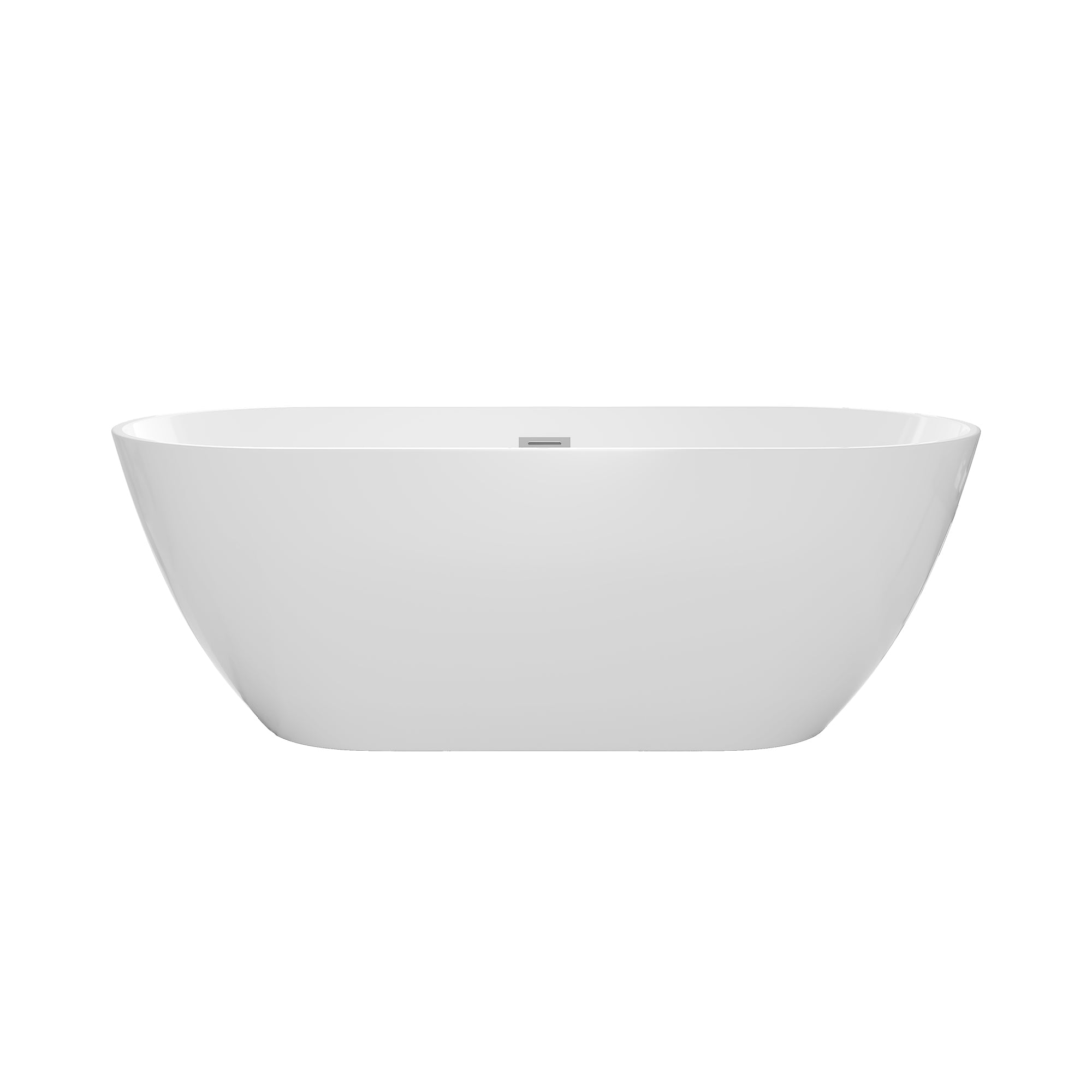 Baignoire autoportante ovale en acrylique de 55 po avec trop-plein RX-A02-55