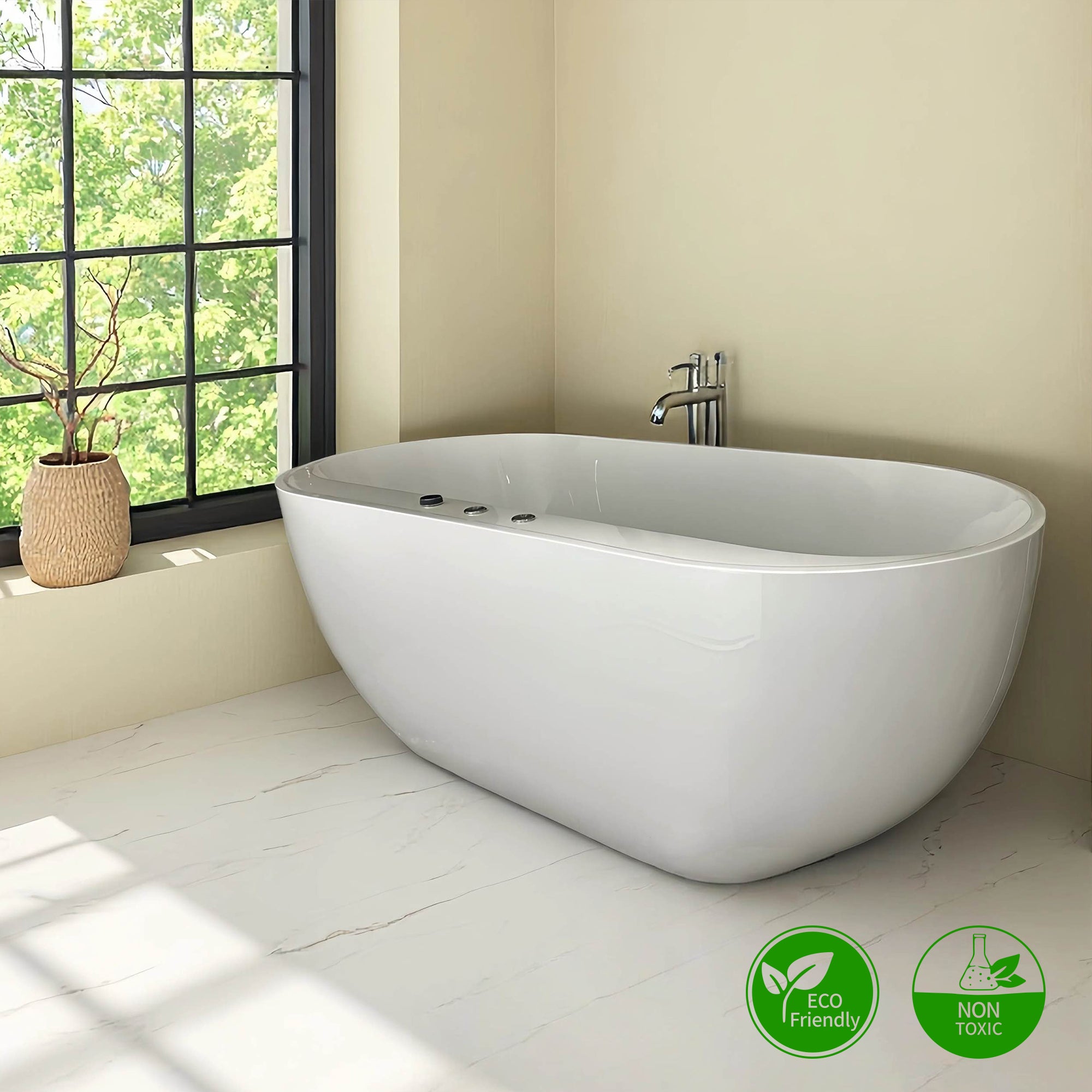 66" x 31.5" Whirlpool Air Bath Combination Soaking Bathtub