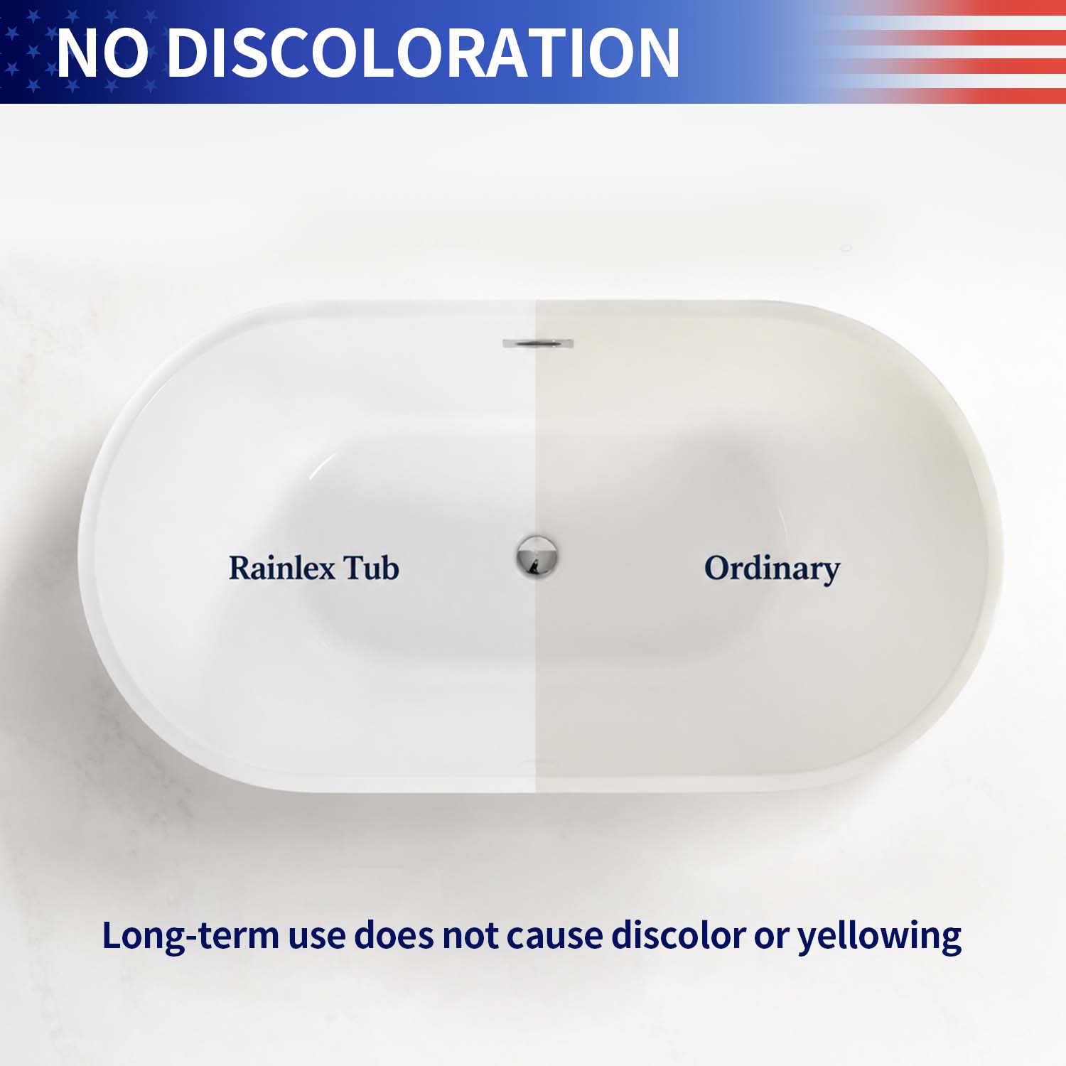 67" Acrylic Freestanding Whirlpool Bathtub with LED Chromotherapy