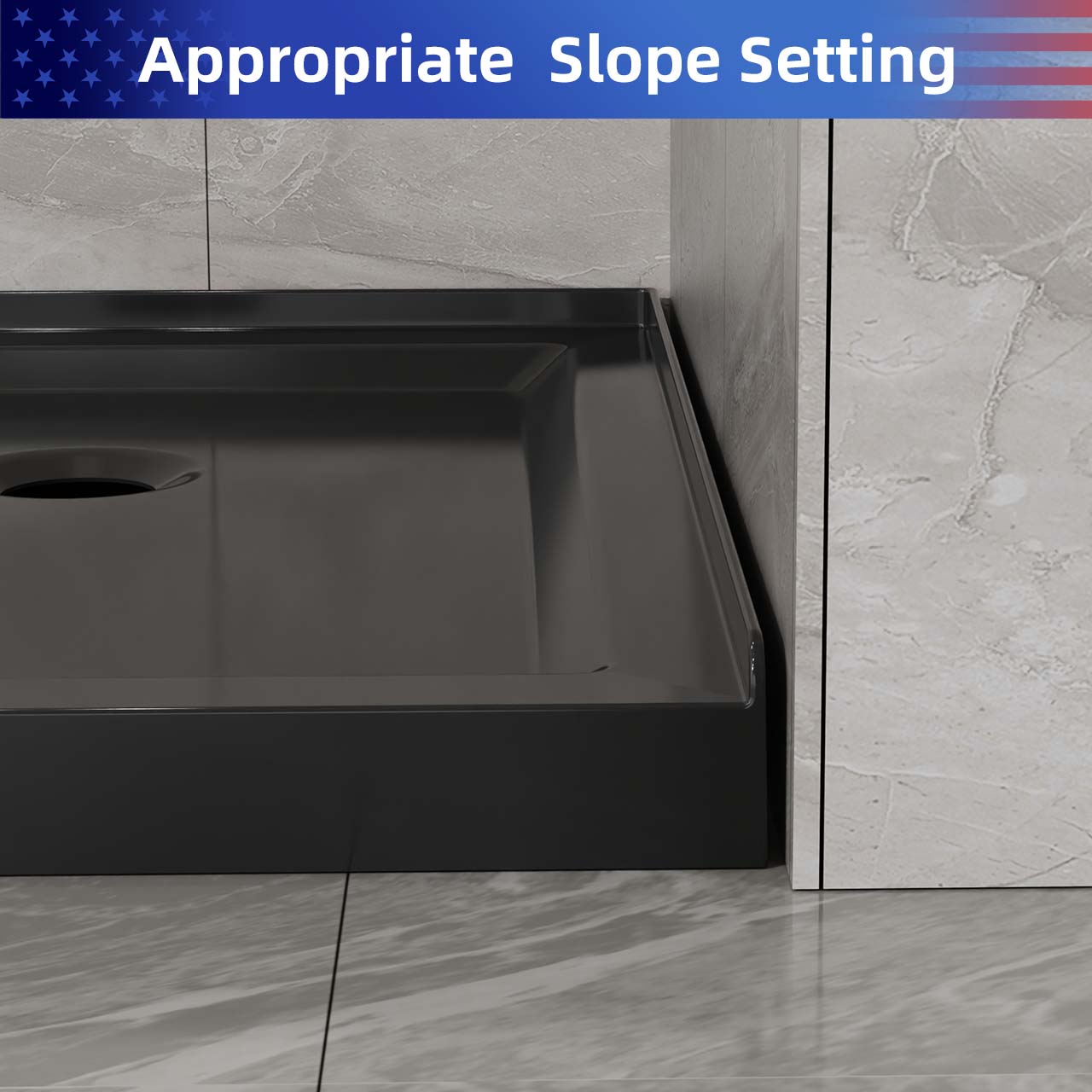 Rainlex 36" x 36" Neo-Angle Corner Shower Base, White
