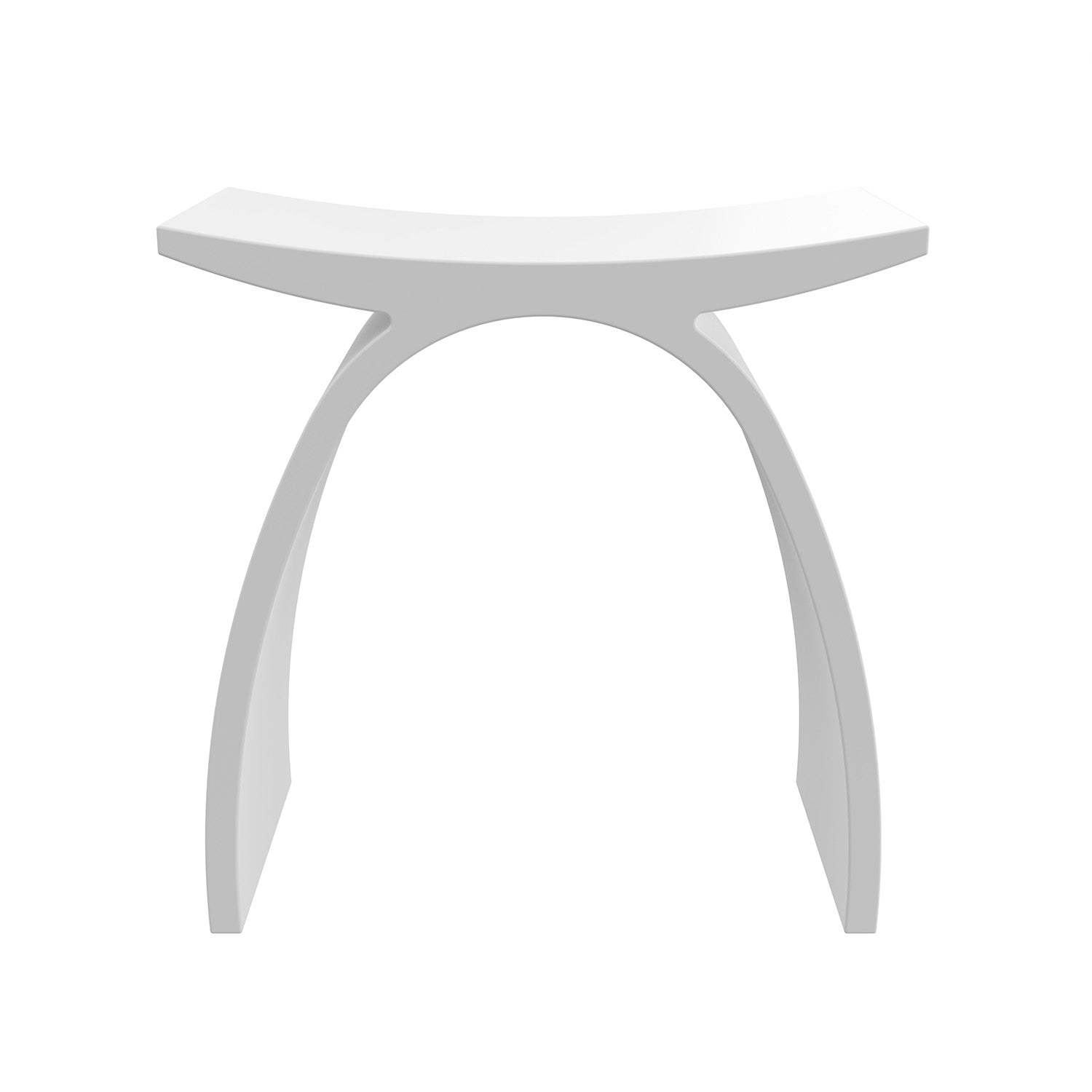 Freestanding Solid Surface Arched Bathroom Stool, Waterproof Non-Slip Shower Seat for Bathroom