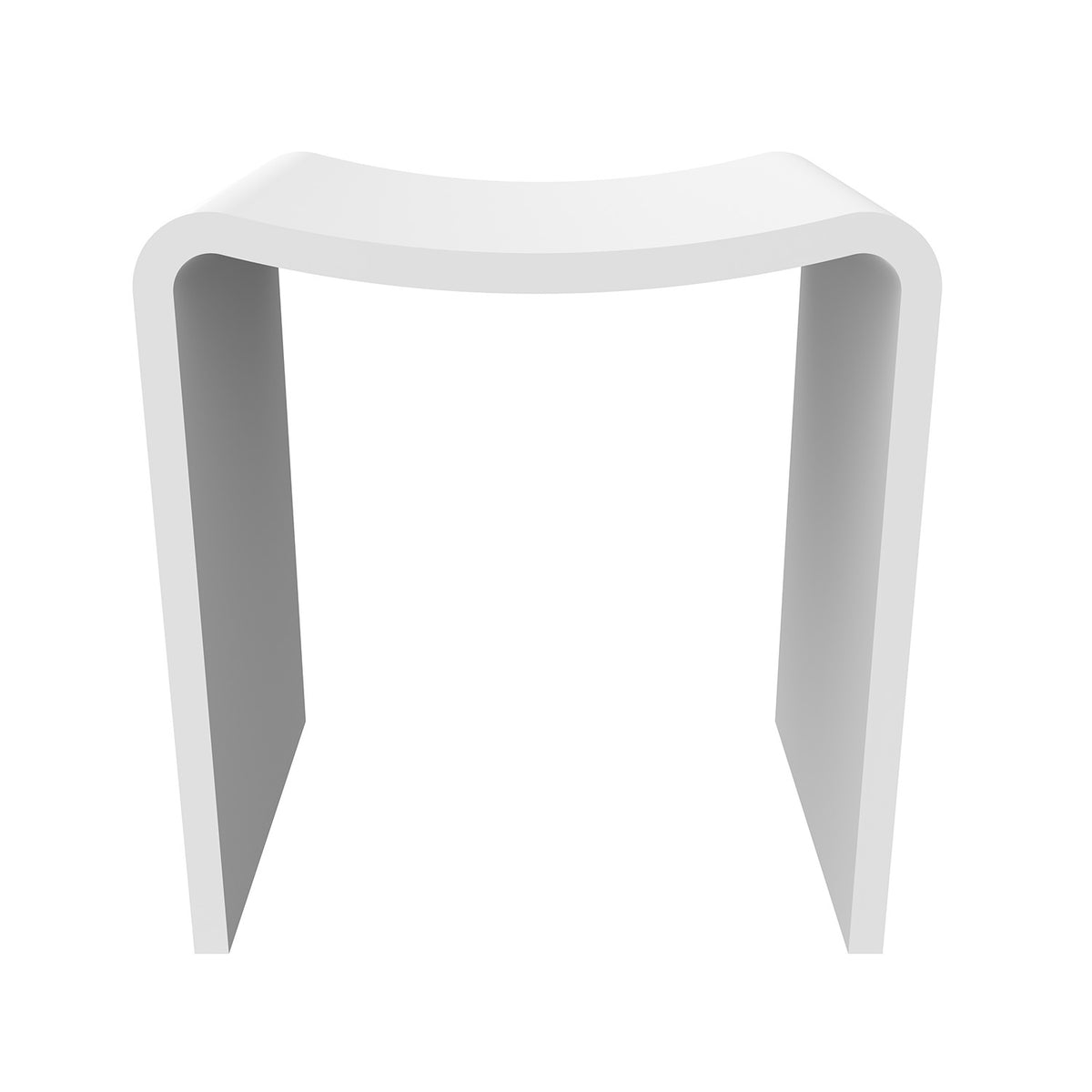 RAINLEX 16 in. Freestanding Solid Surface Bathroom Stool