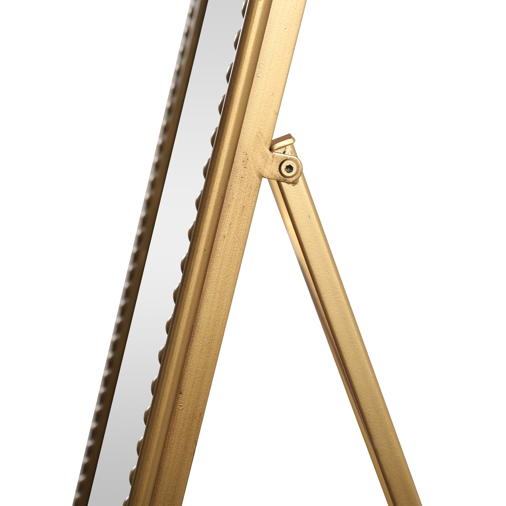 70.1 in. x 31.9 in. Antique Gold Full Length Floor Mirror with Stand, Large Arched Metal Framed Dressing Mirror for Standing, Wall Mount or Leaning