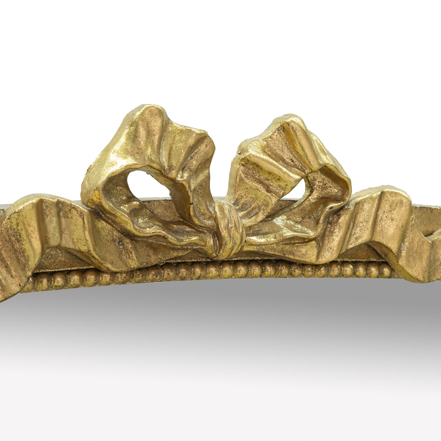 40.2 in. x 29.9 in. Gold Baroque Arched Wall Mirror, Ornate Scrollwork Crown Decorative Accent Mirror for Living Room, Bedroom & Entryway