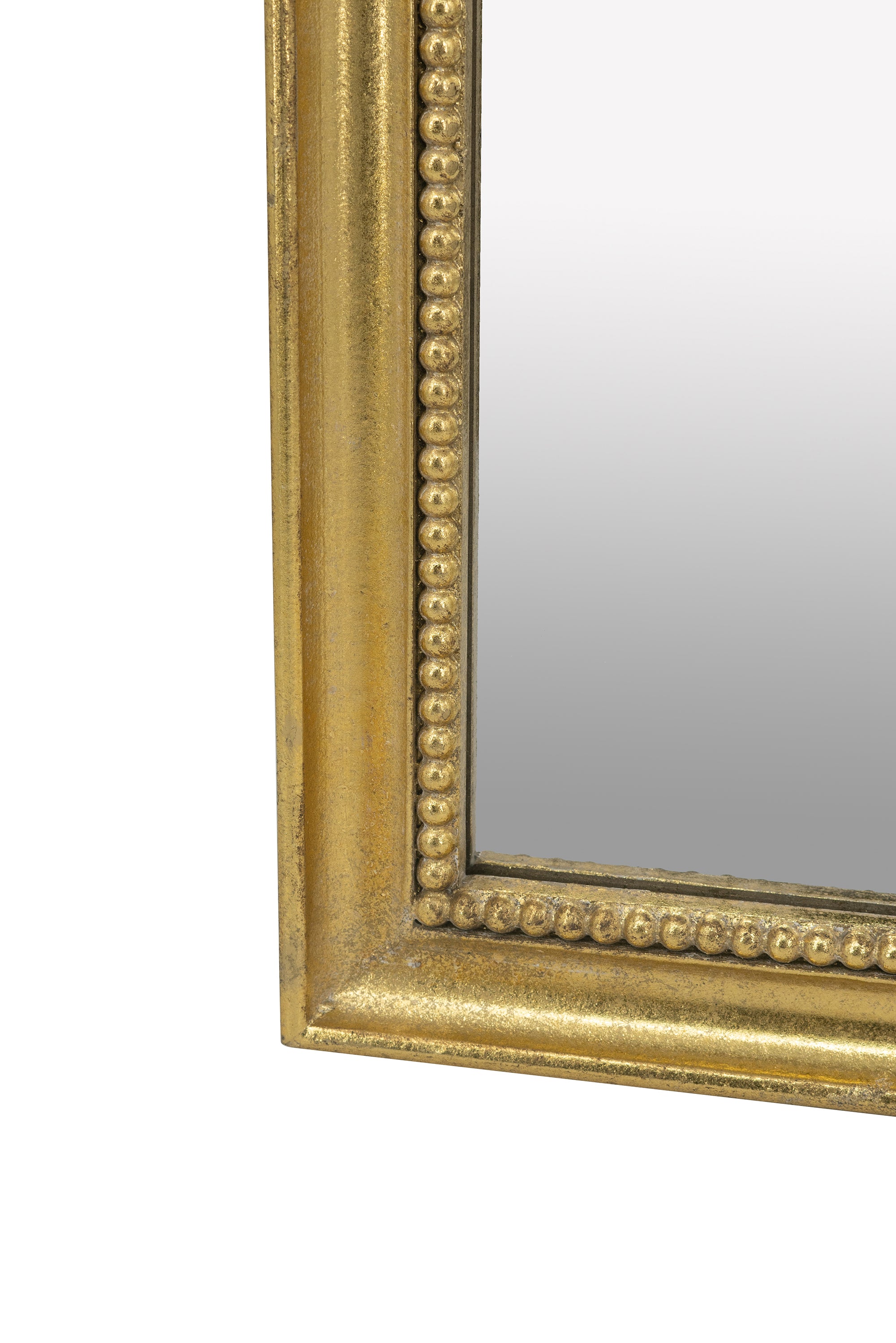 15.8 in. x 48.8 in. Gold Baroque Arched Full Length Wall Mirror, Ornate Scrollwork Crown Decorative Dressing Mirror