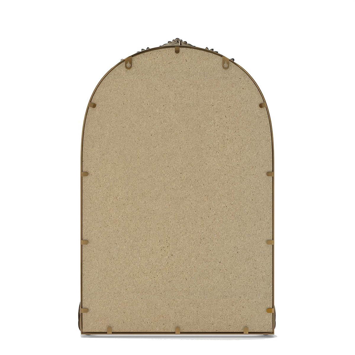 RAINLEX 36.61 in. Wide Vintage Gold Arched Wall Mirror (DM20)