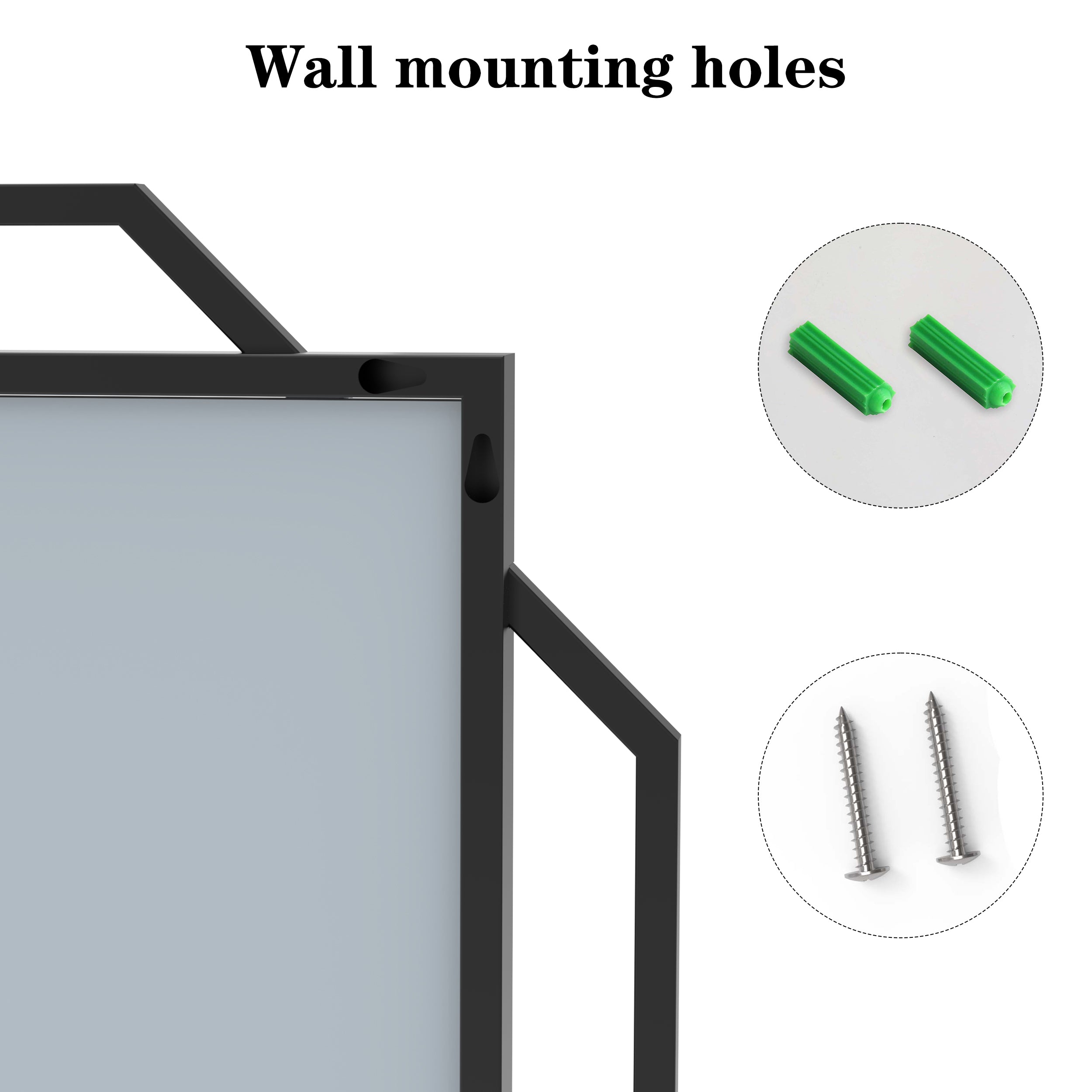 Black Metal Frame Bathroom Vanity Mirror with Multi-Tier Storage Shelf, 4 mm HD Wall Mirror, Horizontal or Vertical