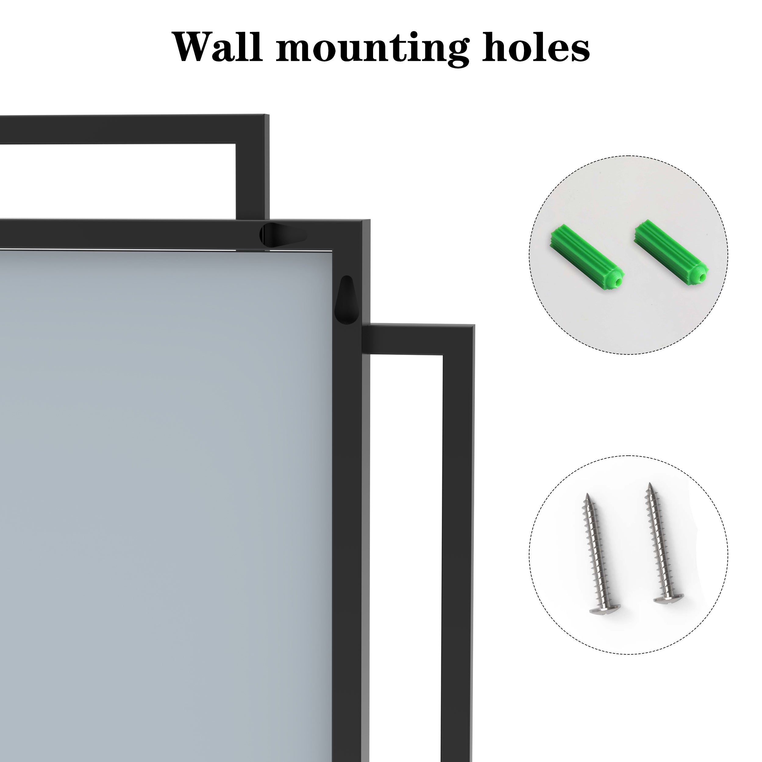 Black Metal Frame Bathroom Vanity Mirror with Multi-Tier Storage Shelf, 4 mm HD Wall Mirror, Horizontal or Vertical